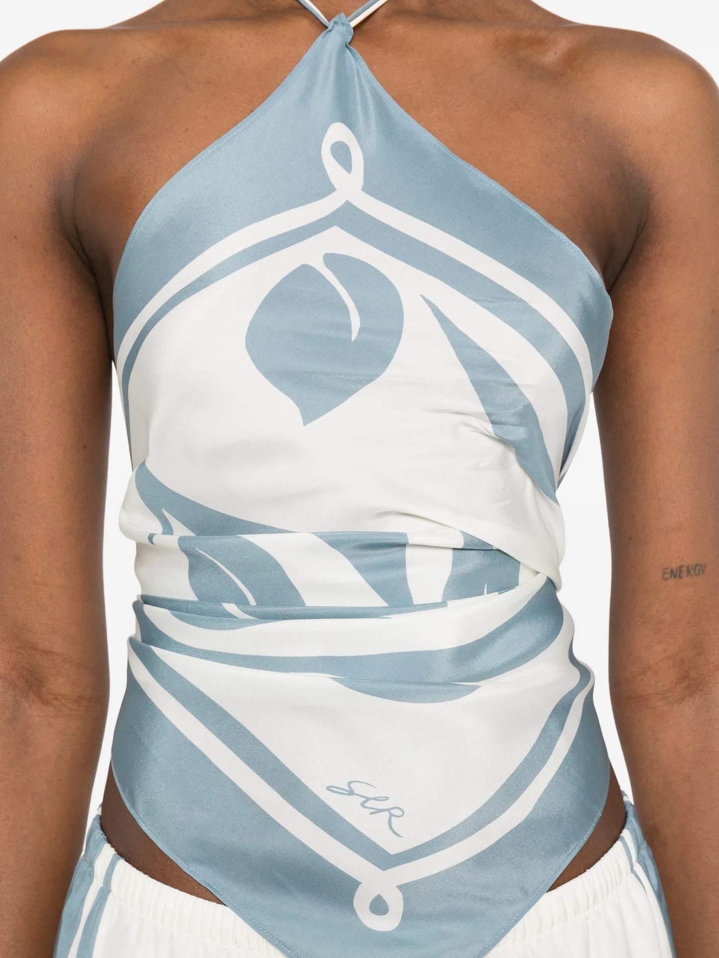 Lilou printed scarf top