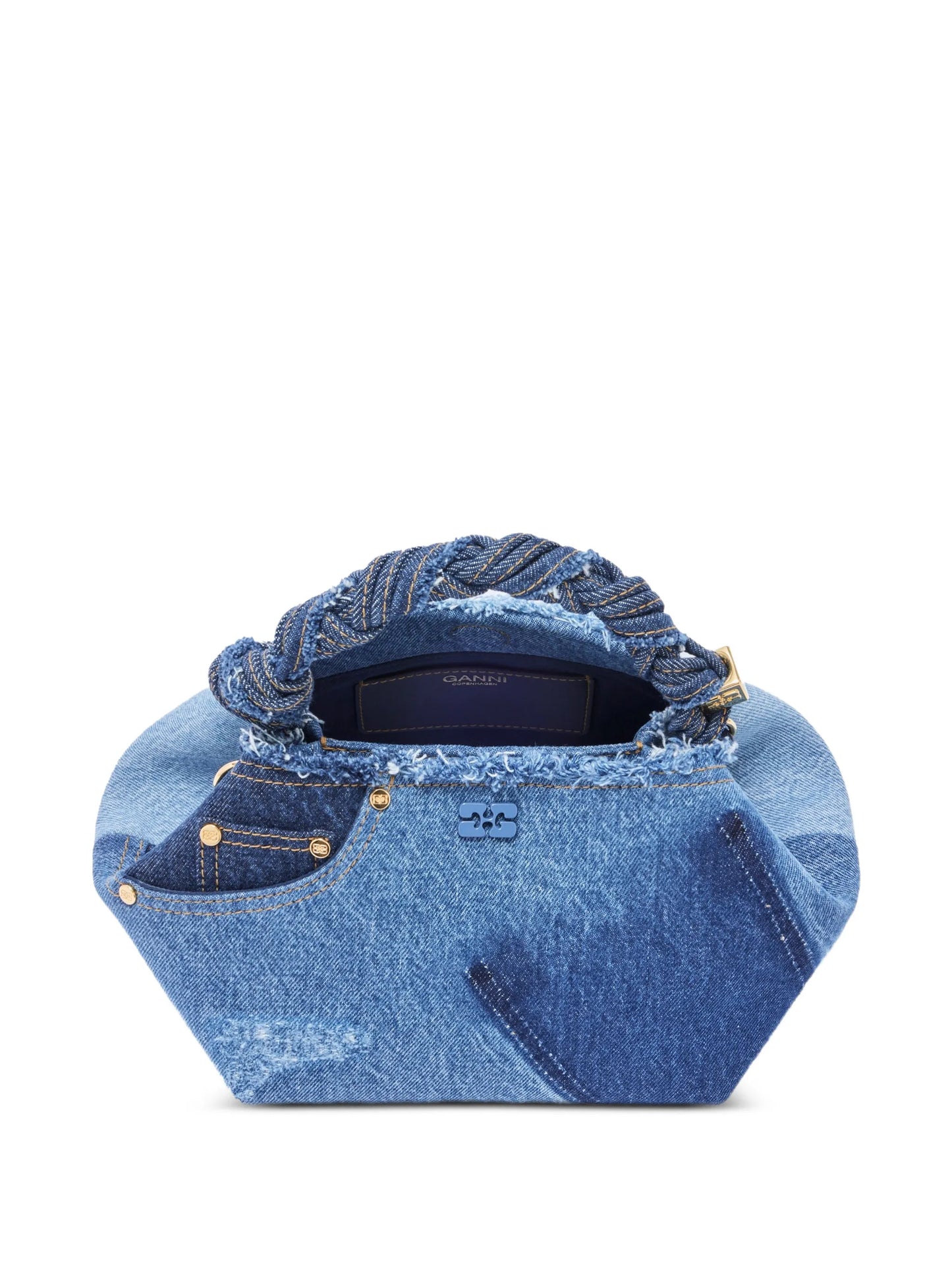 twisted handle satchel tote bag