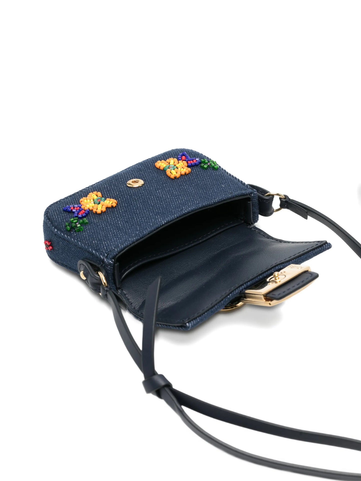 mini nano Baguette embroidered-flowers bag