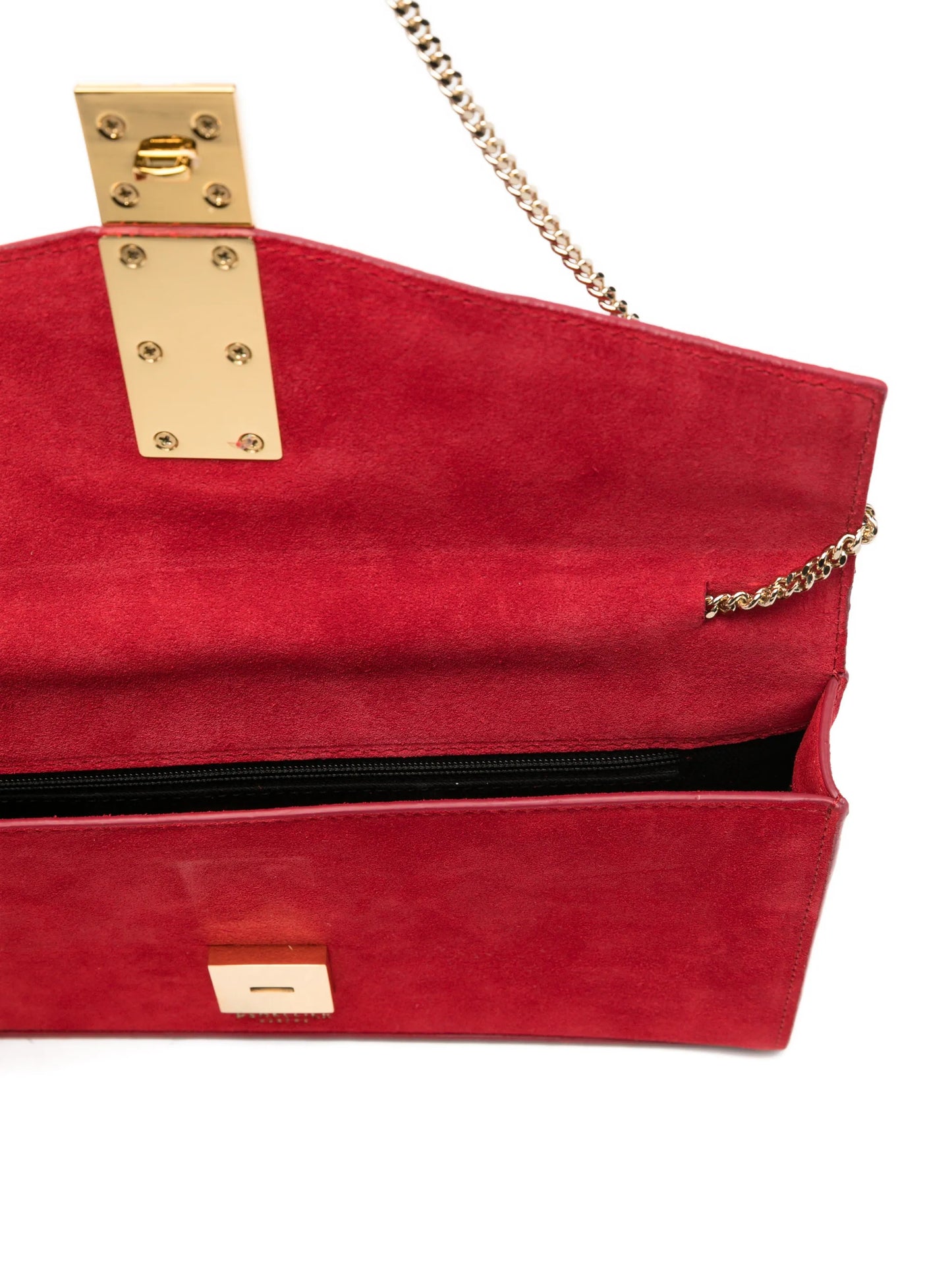 Vancouver chain suede clutch bag