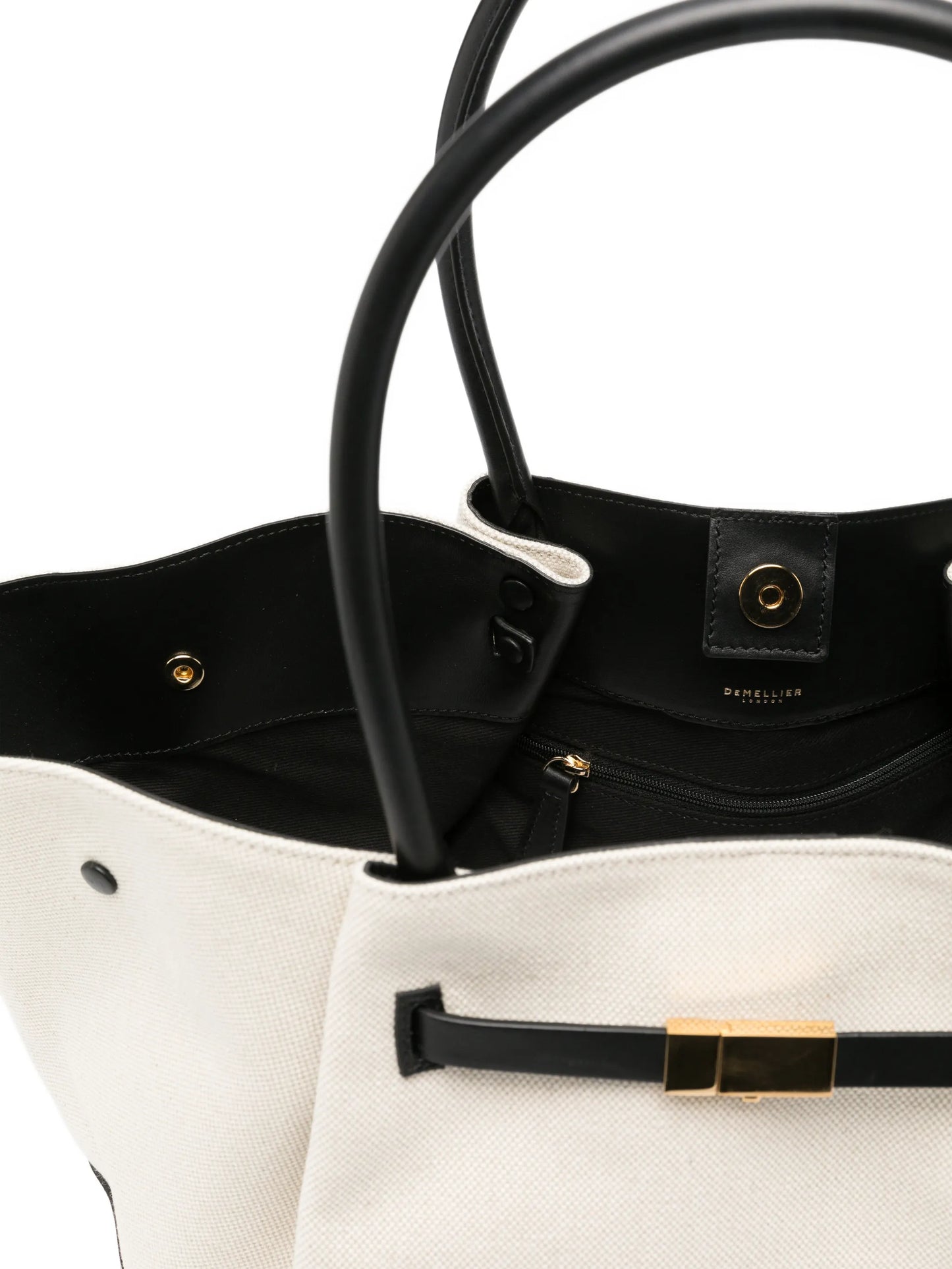 New York canvas leather tote bag