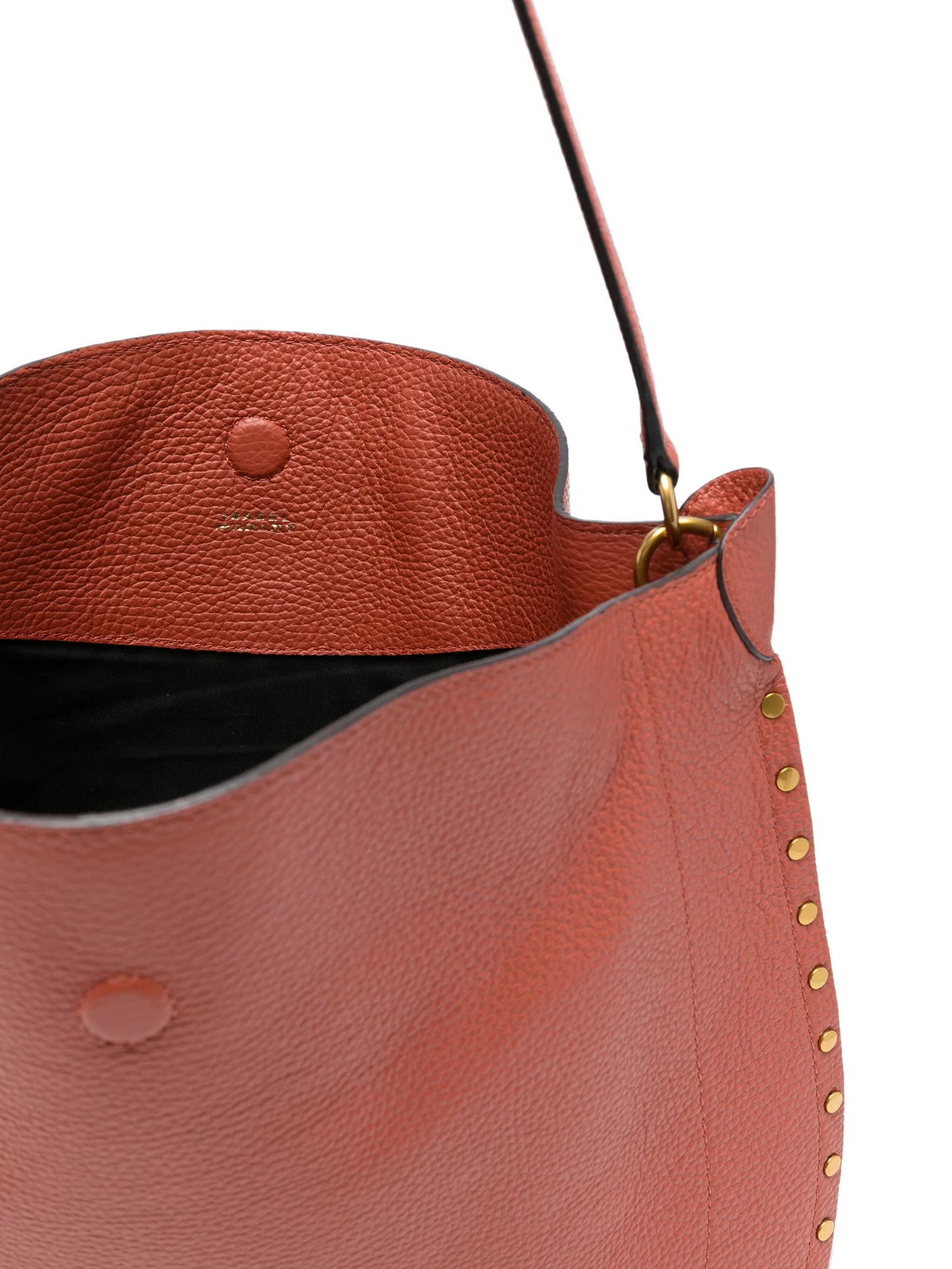 grained-leather shoulder bag