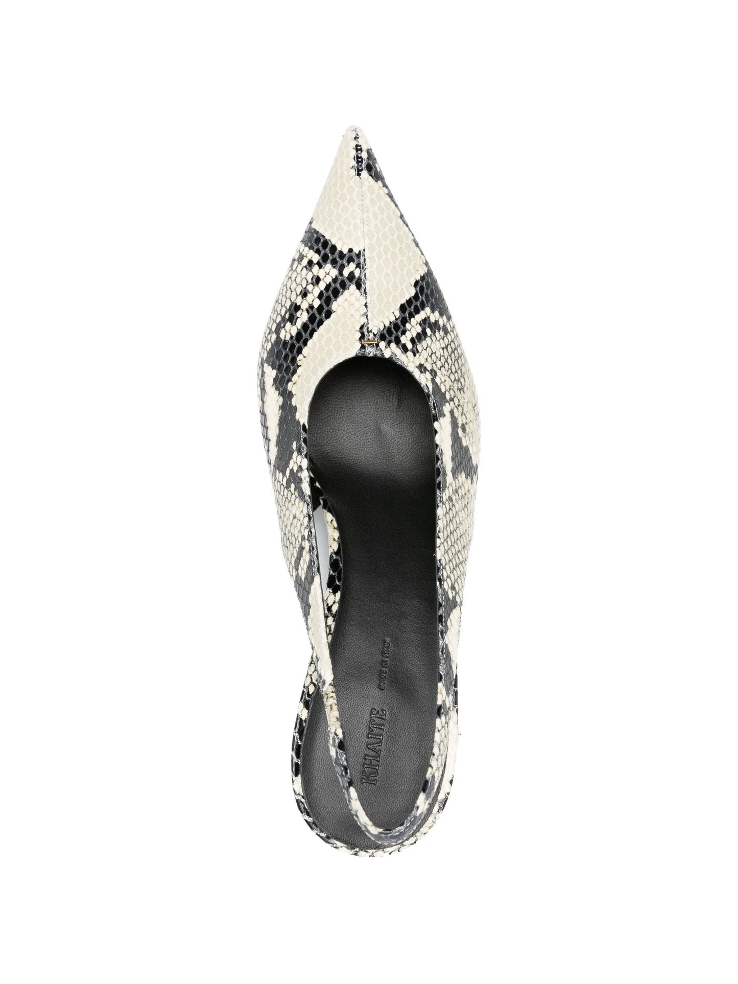 Bella python-embossed leather pumps