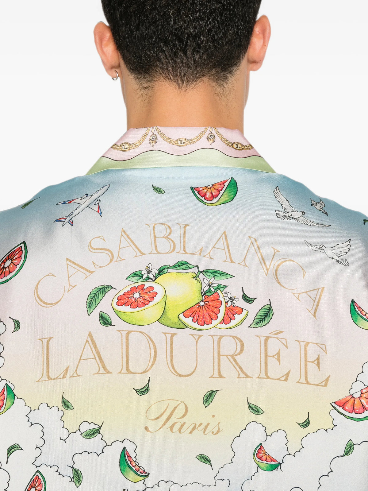Multicolour Laduree x Casablanca long sleeve silk shirt