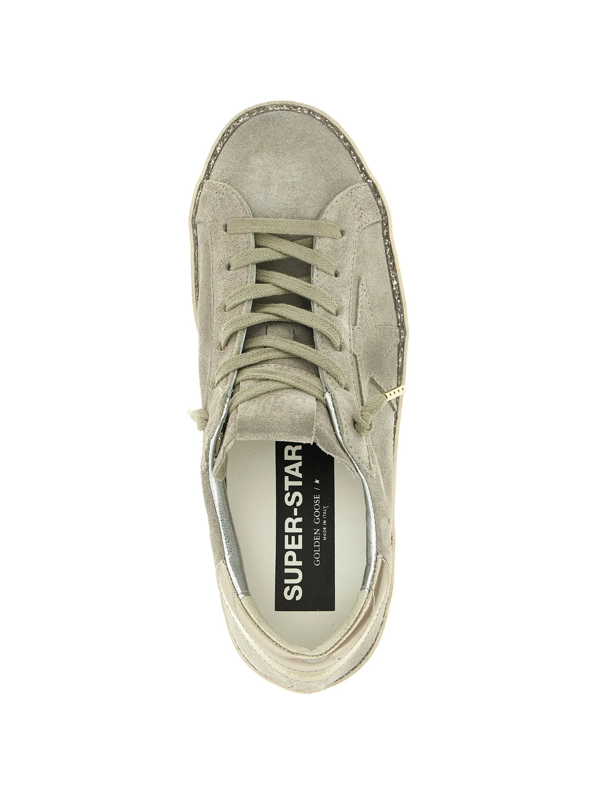 glitter-trim sneakers