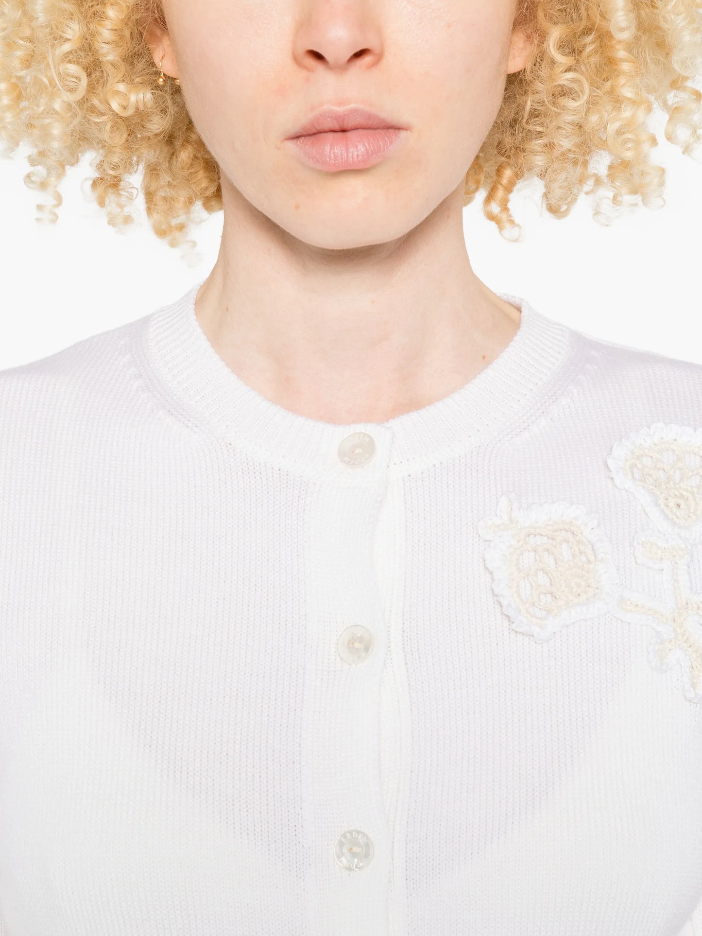 appliqué cardigan