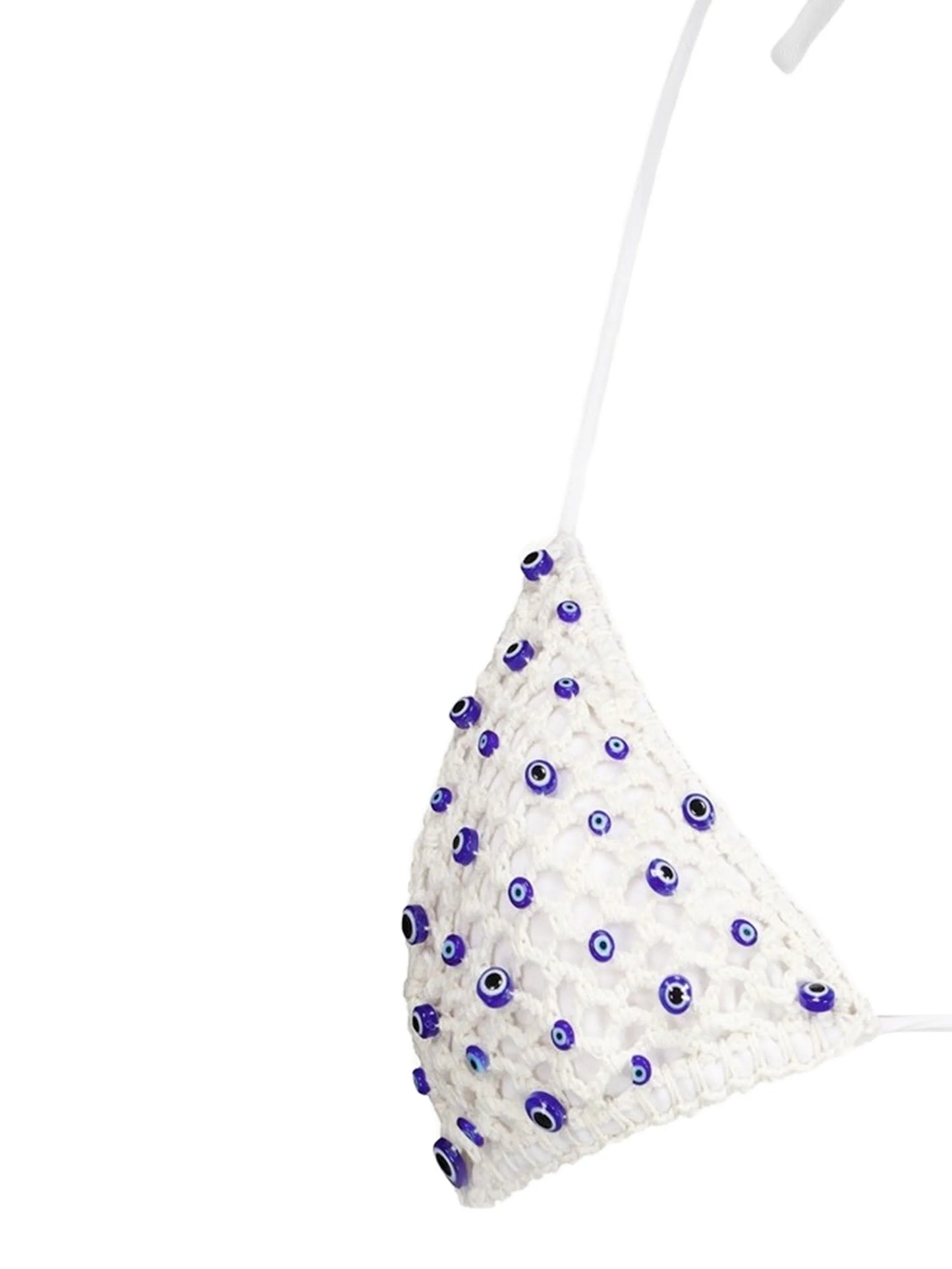 Evil Eye crochet bikini top