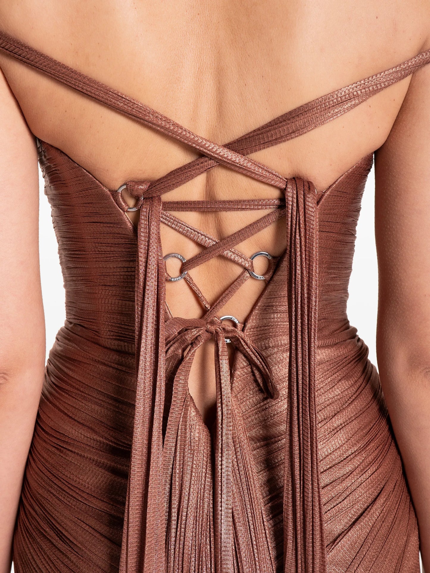Susies corset-detail maxi dress