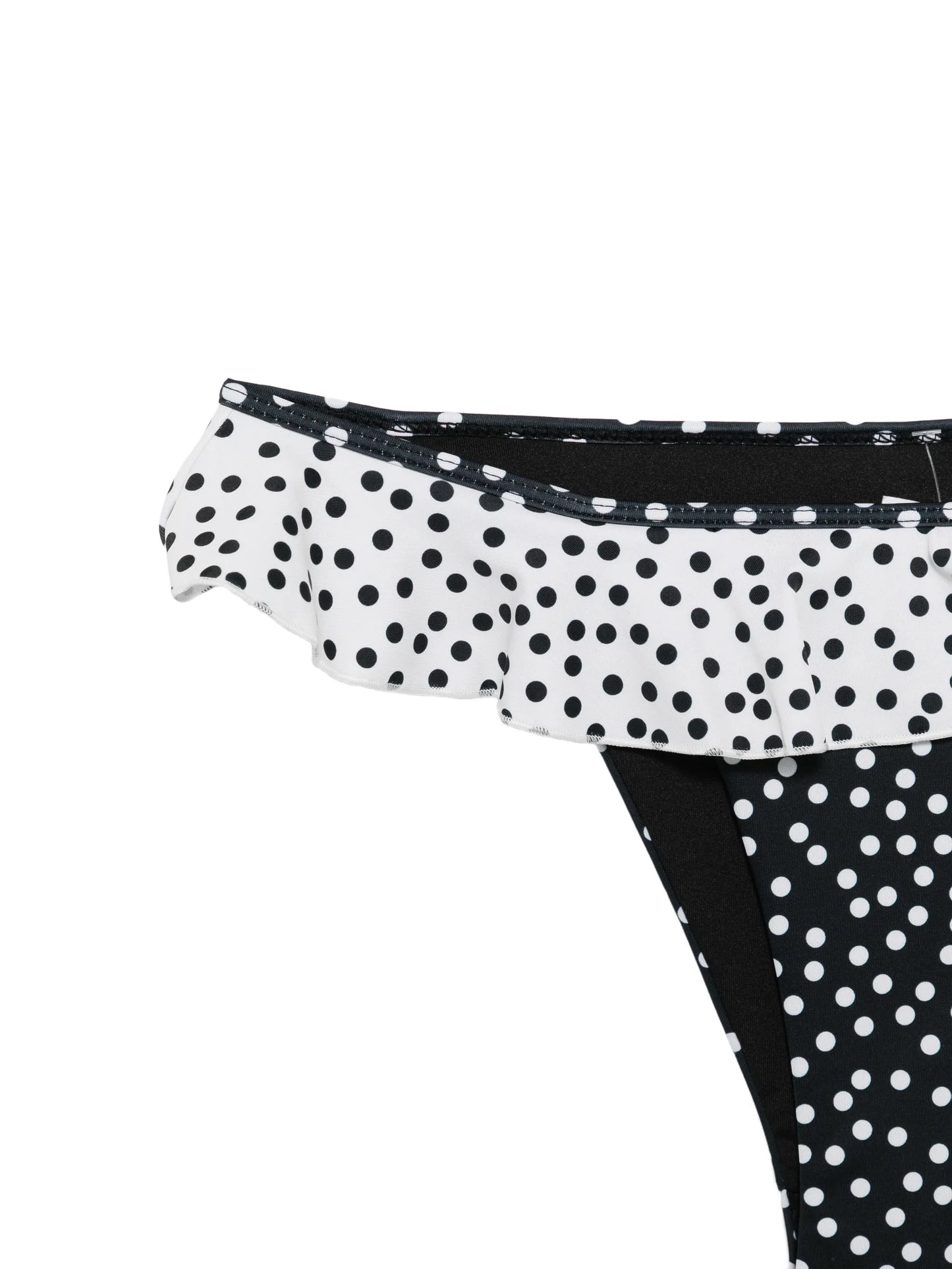 Cynthia polka-dot ruffled bikini bottoms