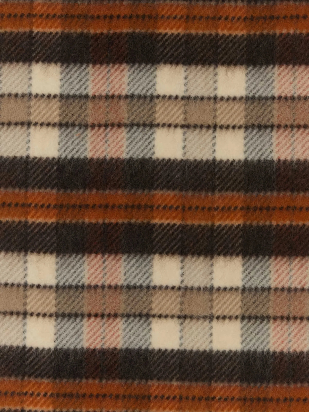 fringed check scarf