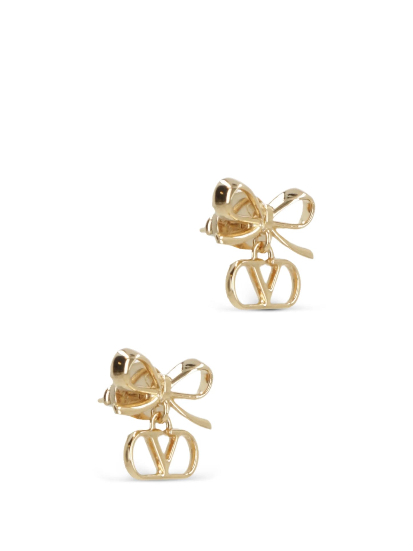 logo signature bow earrings