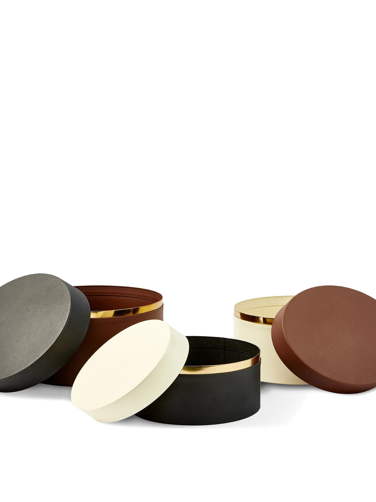 round metal boxes (set of three)