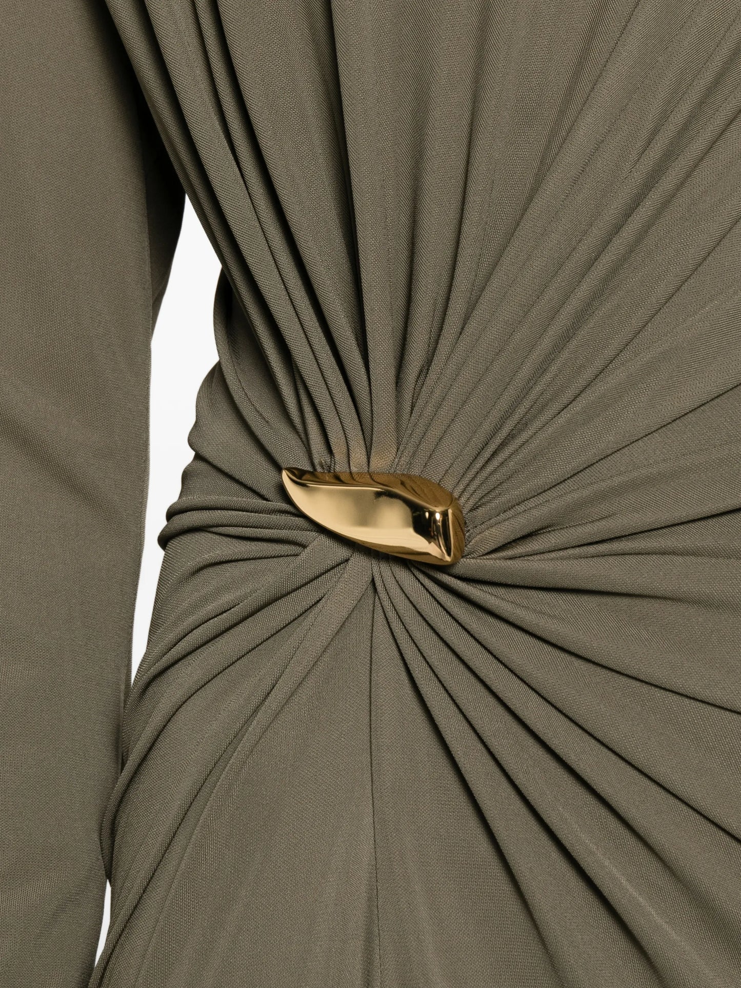 gathered asymmetric dress