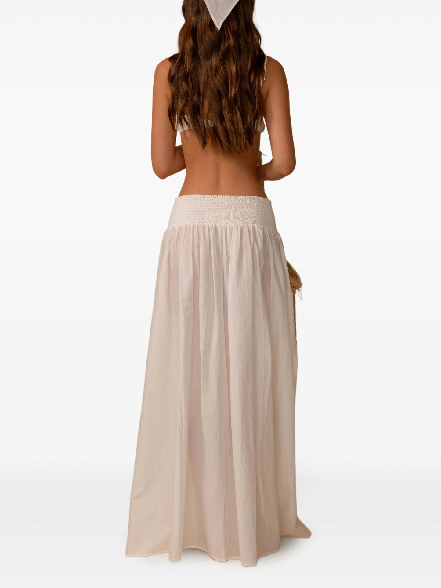 Millie shirred maxi skirt