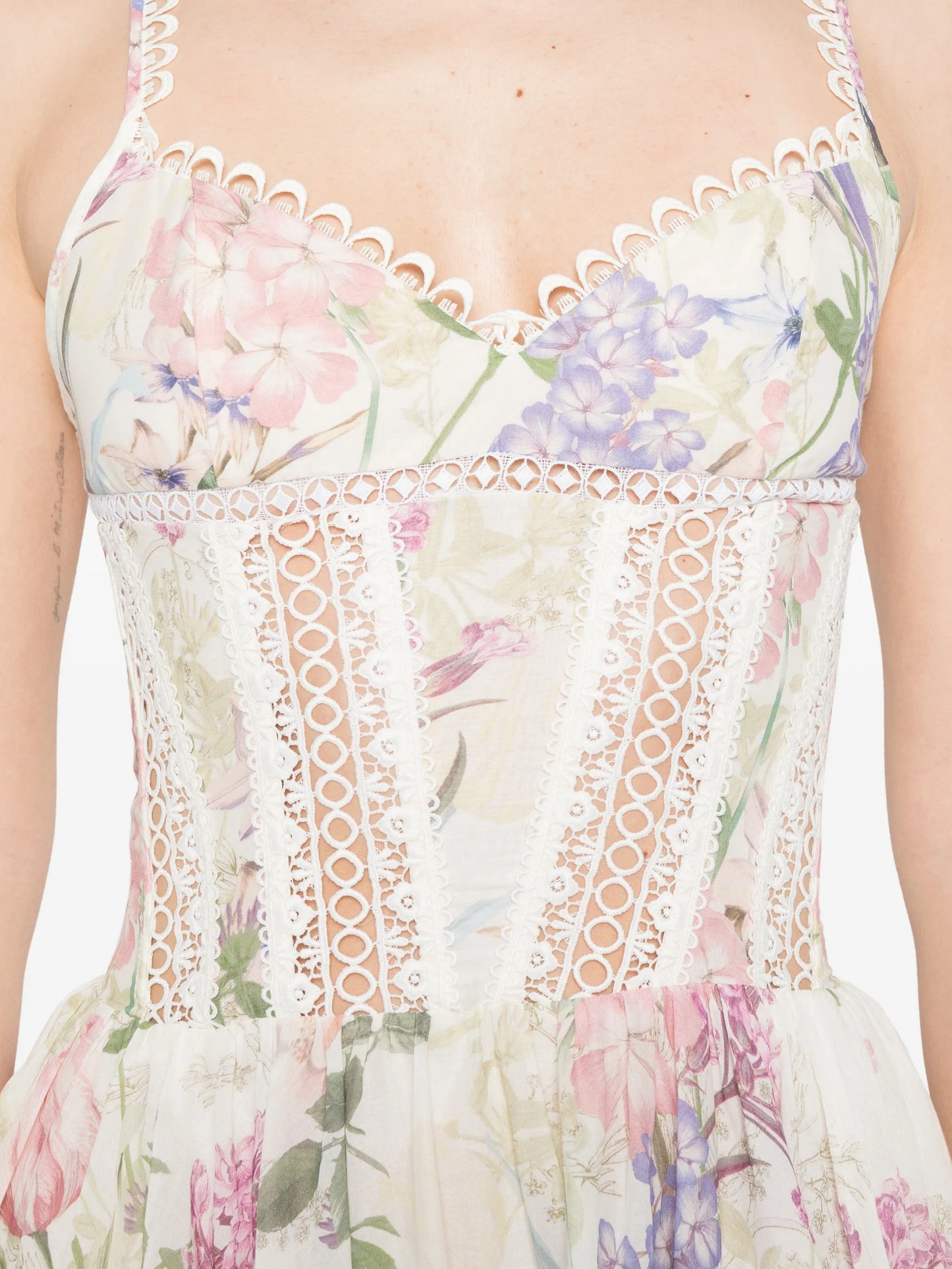 Gardenia floral-print mini dress