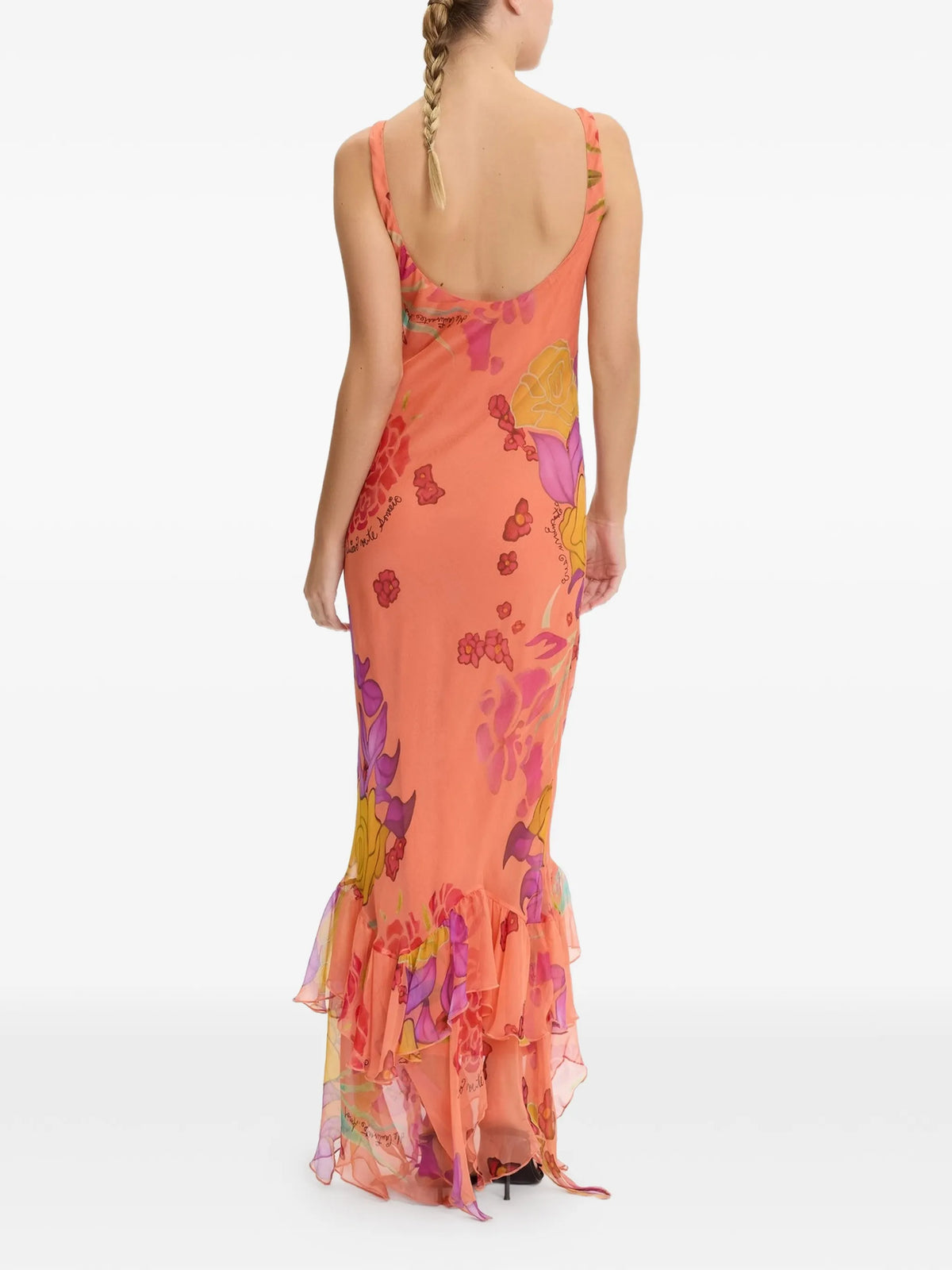 Guava Flores silk long dress