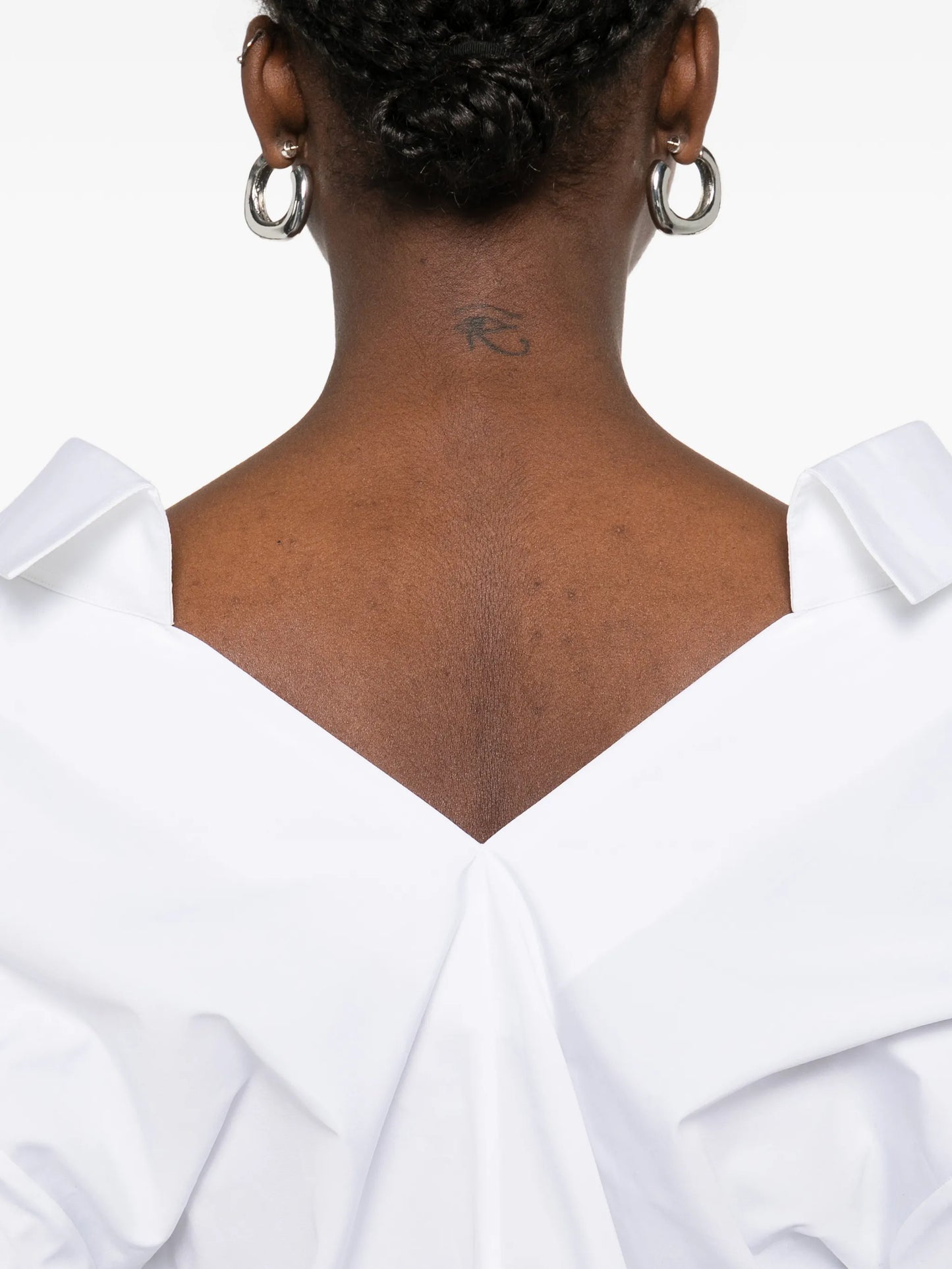 slashed shirt in poplin