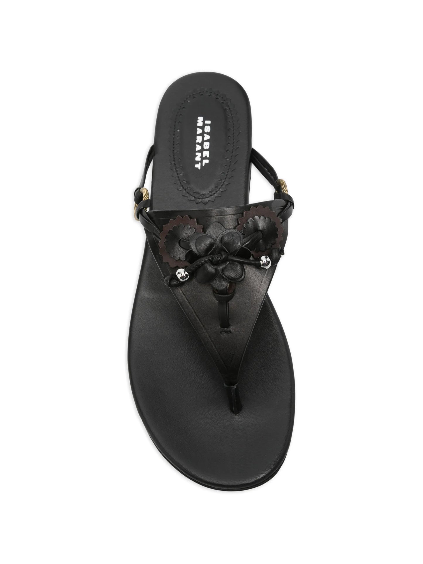 Elato leather flowers-detail flat sandals