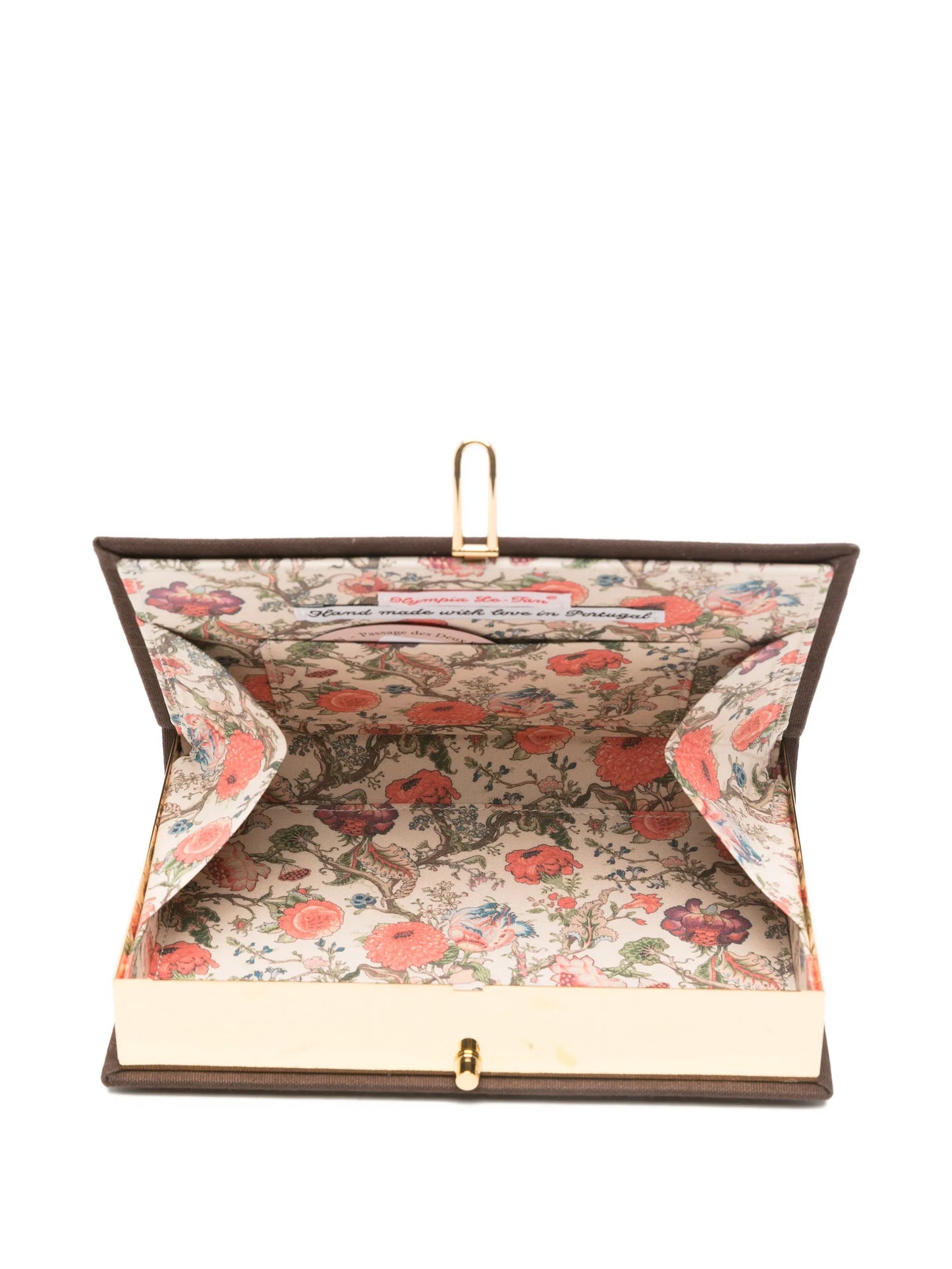 embroidered book clutch bag