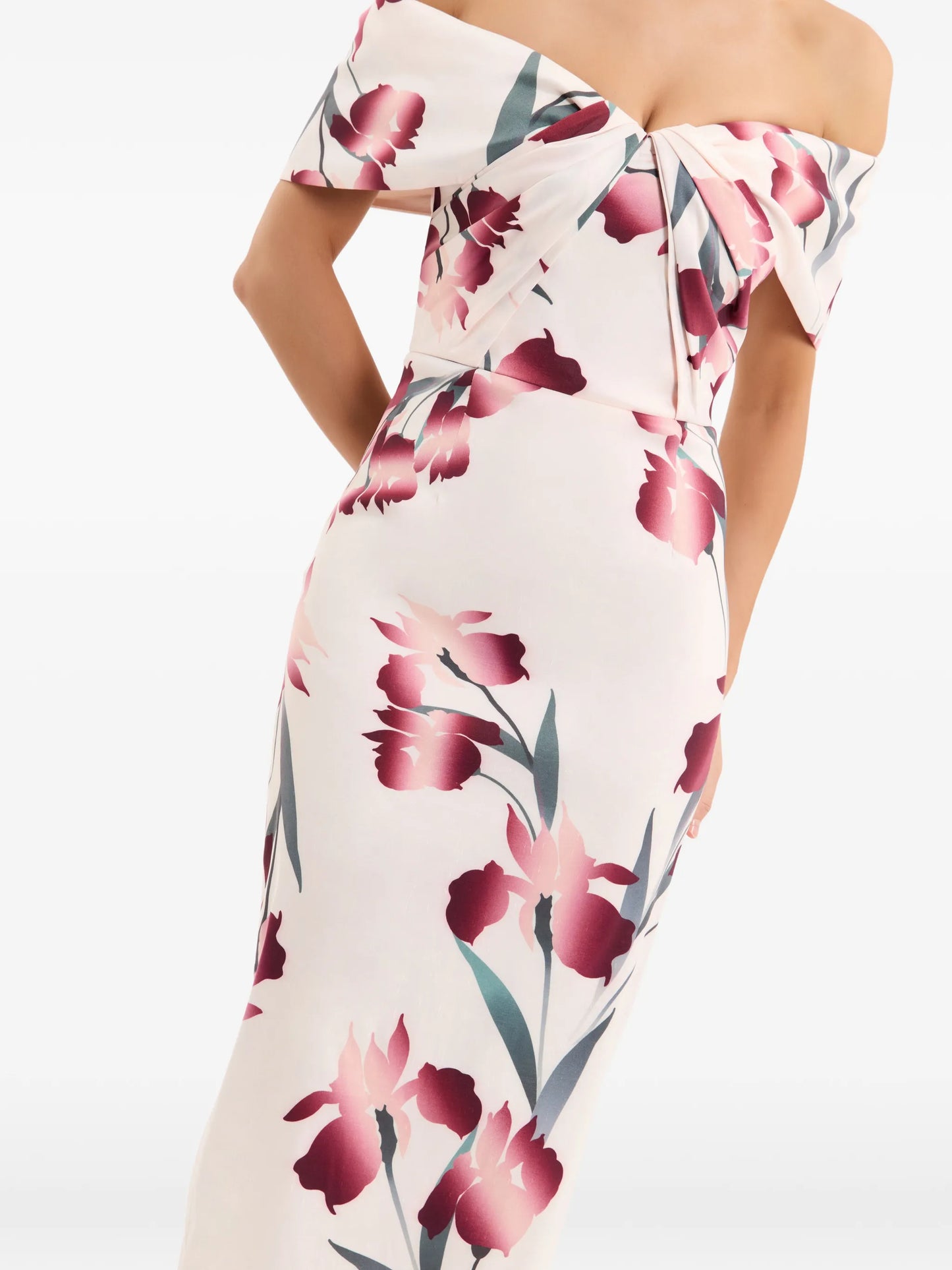Linnea off-the-shoulder floral midi dress