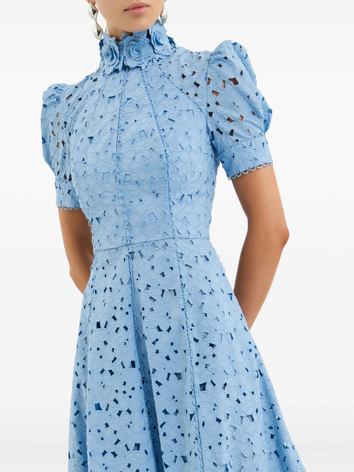 Kitsu high-neck midi dress