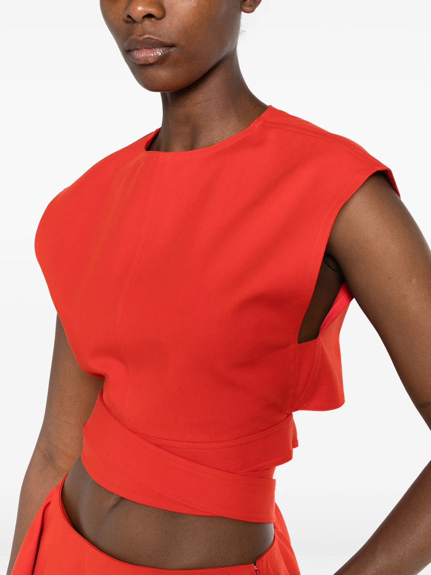 belted cotton top