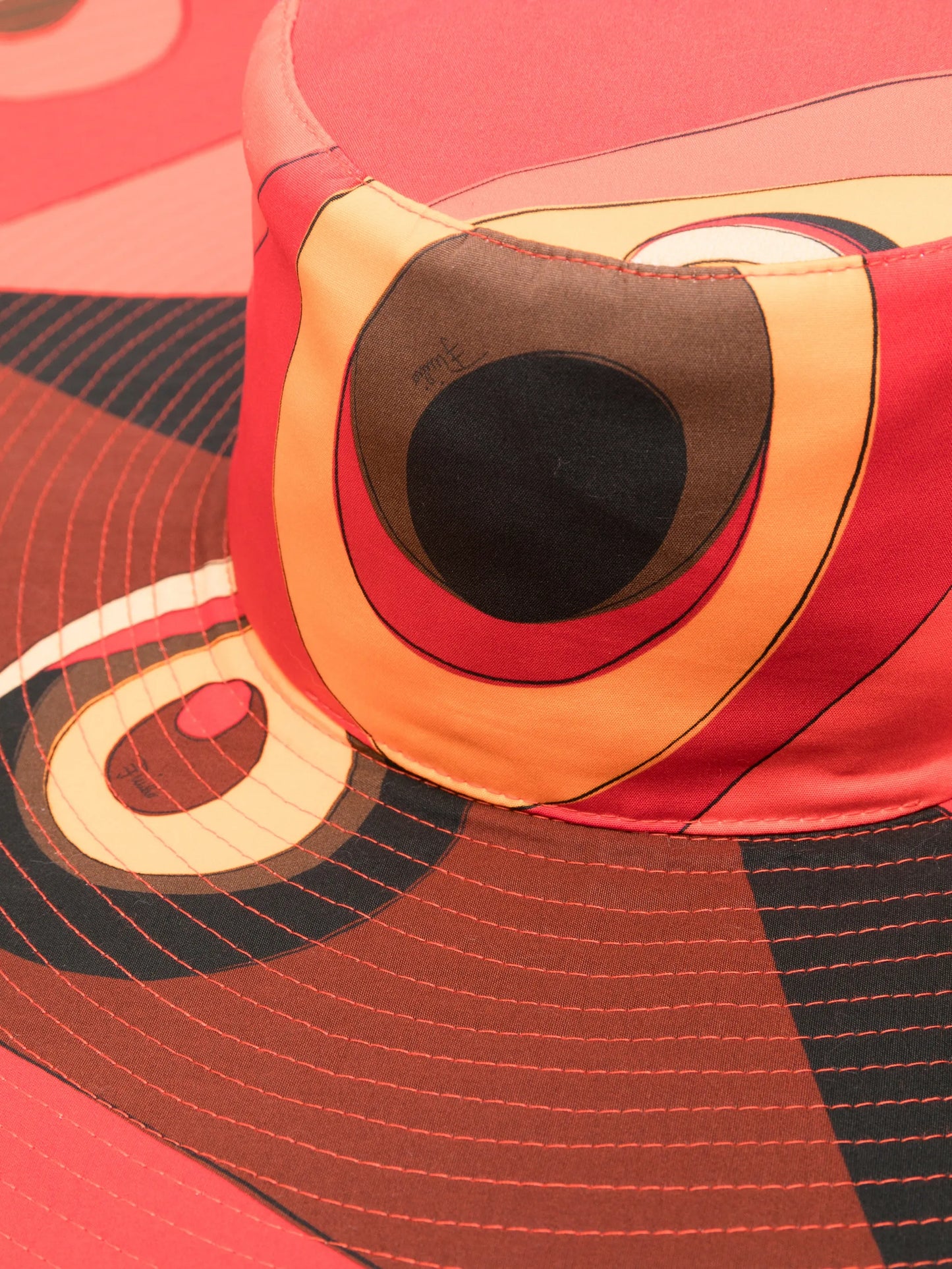 Occhi print wide-brim sun hat