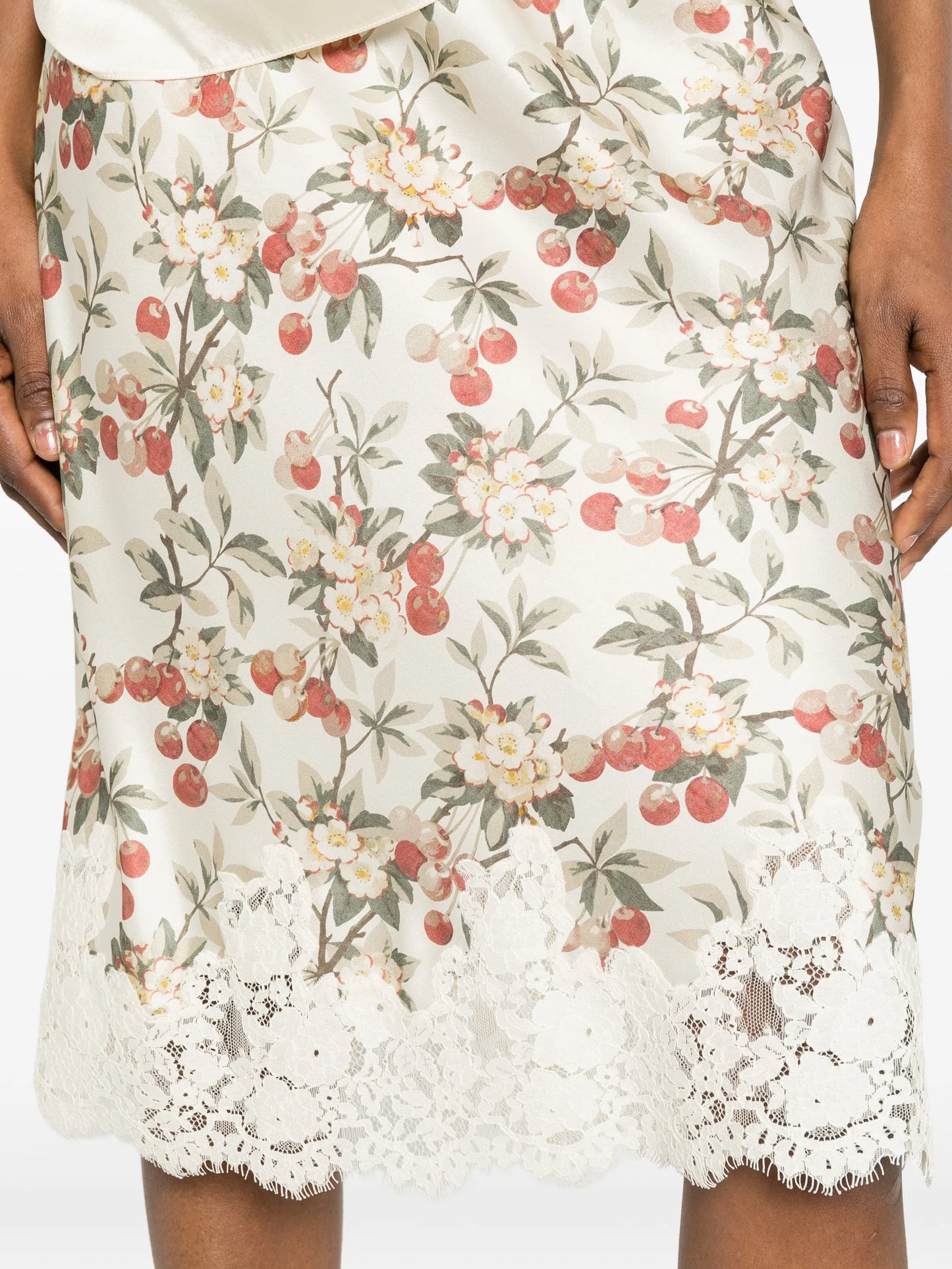Elowette lace-trim mini skirt
