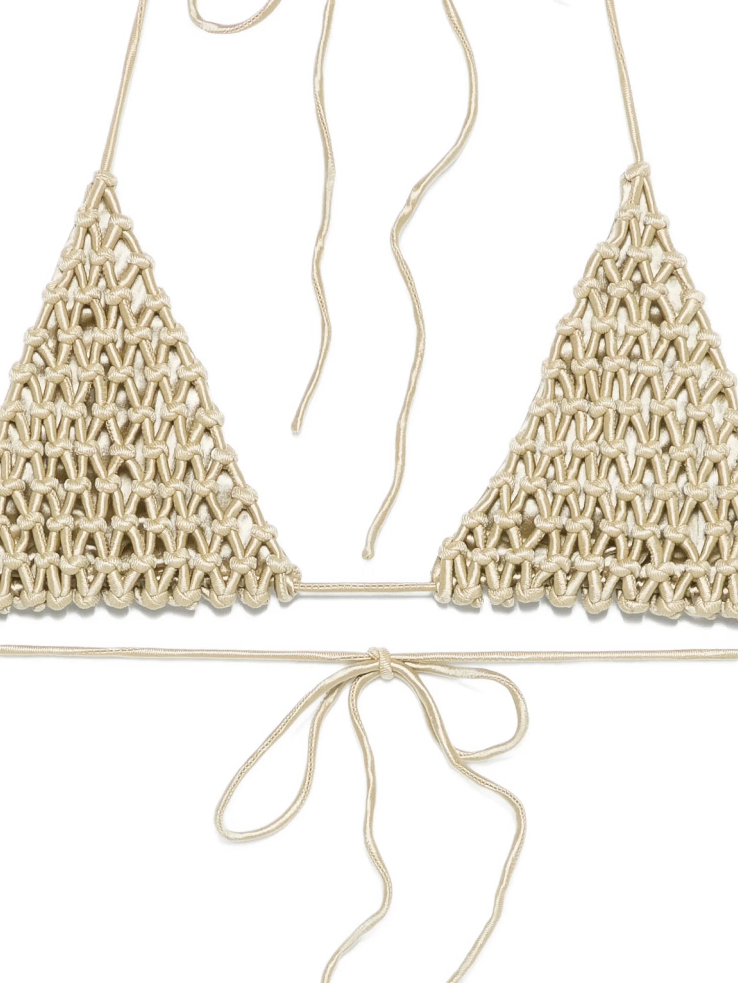 macramé triangle bikini top