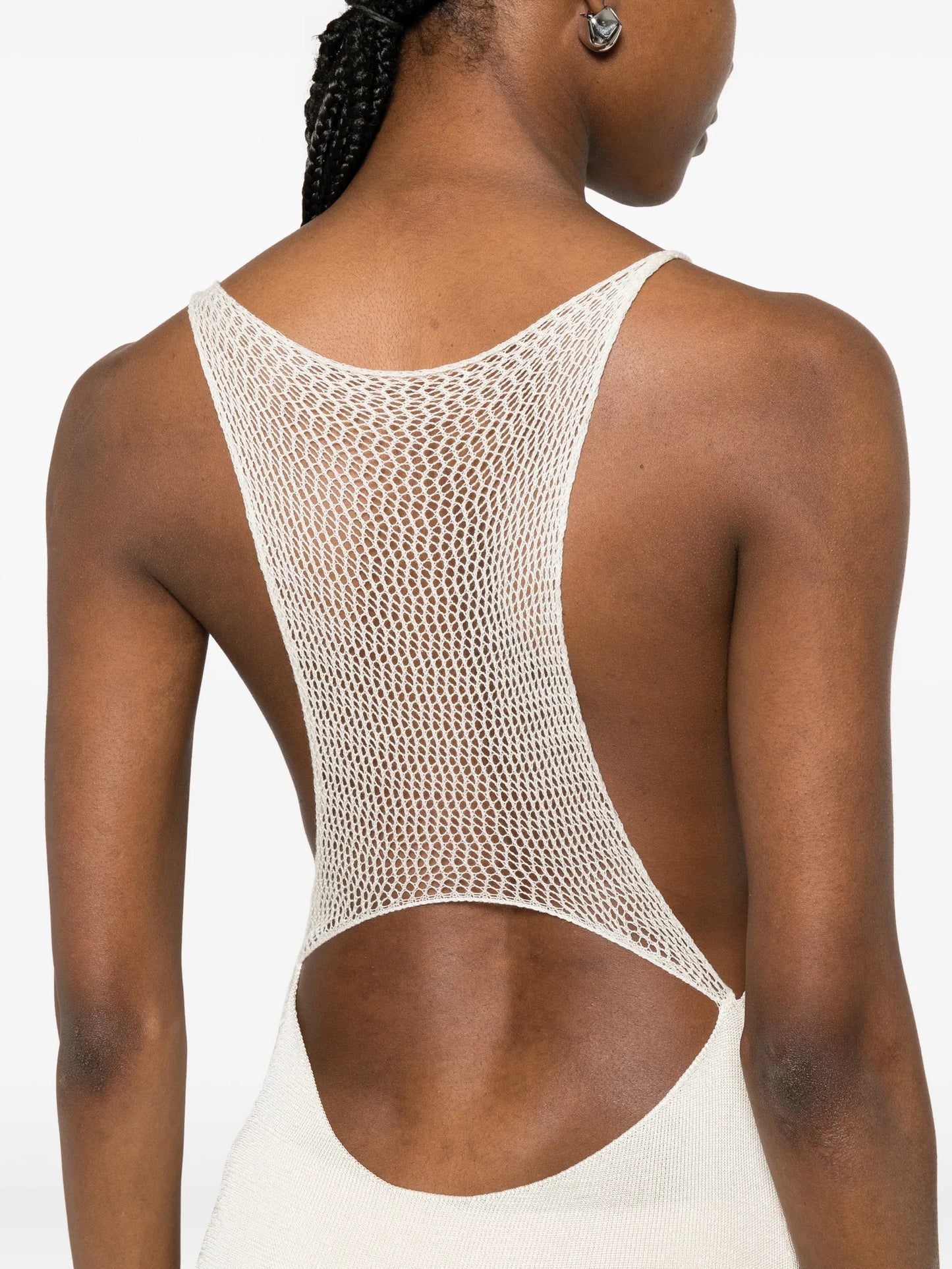 cowl-neck mini dress