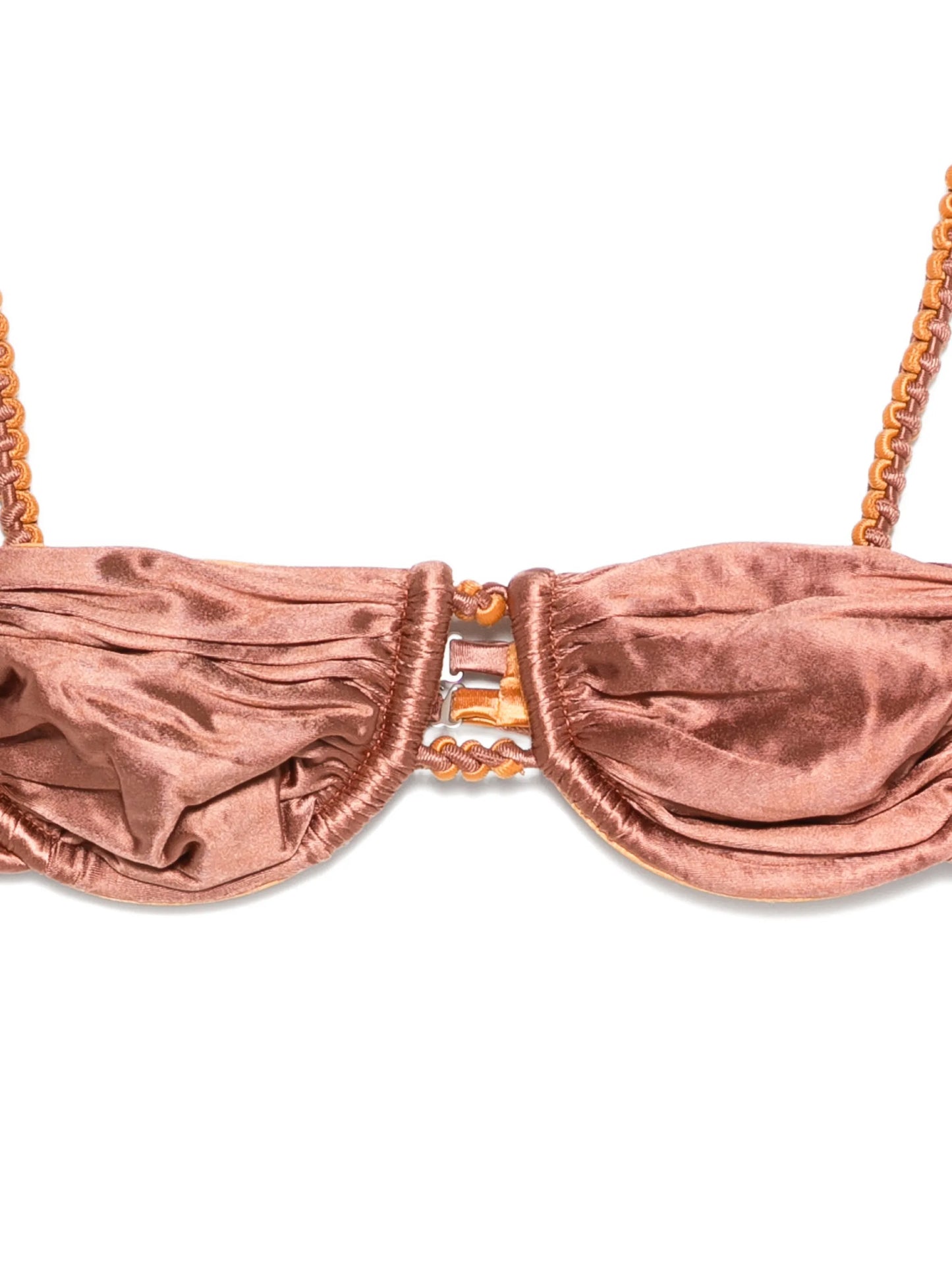 ruched weave bikini top