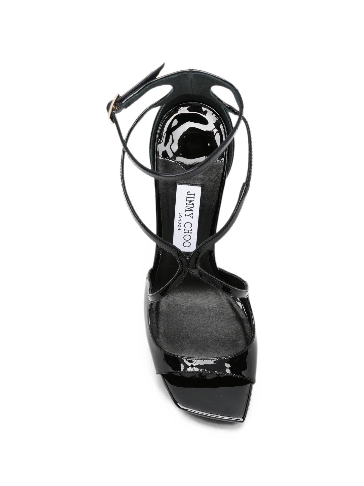 Azia patent-leather heeled sandals