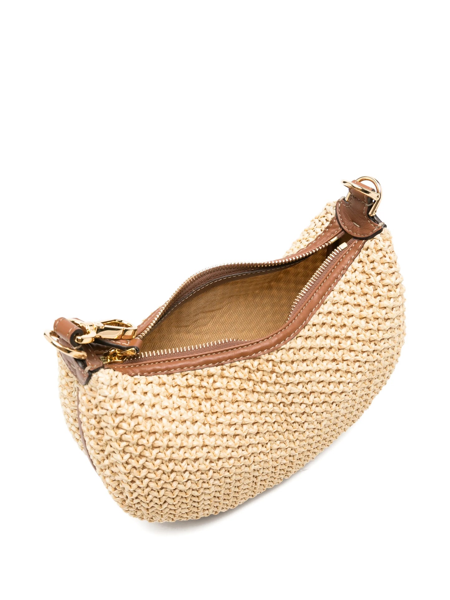 mini Fendigraph raffia tote bag