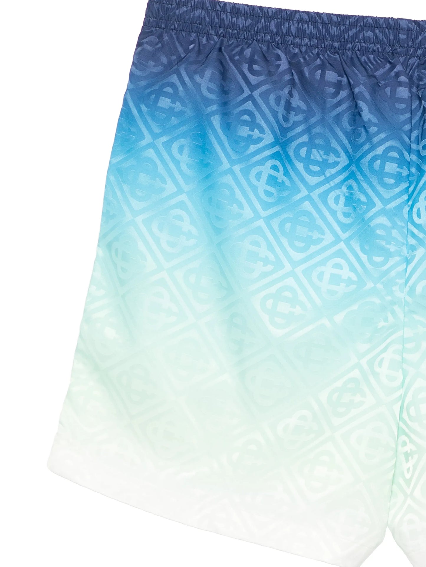 blue & green gradient jacquard swim shorts