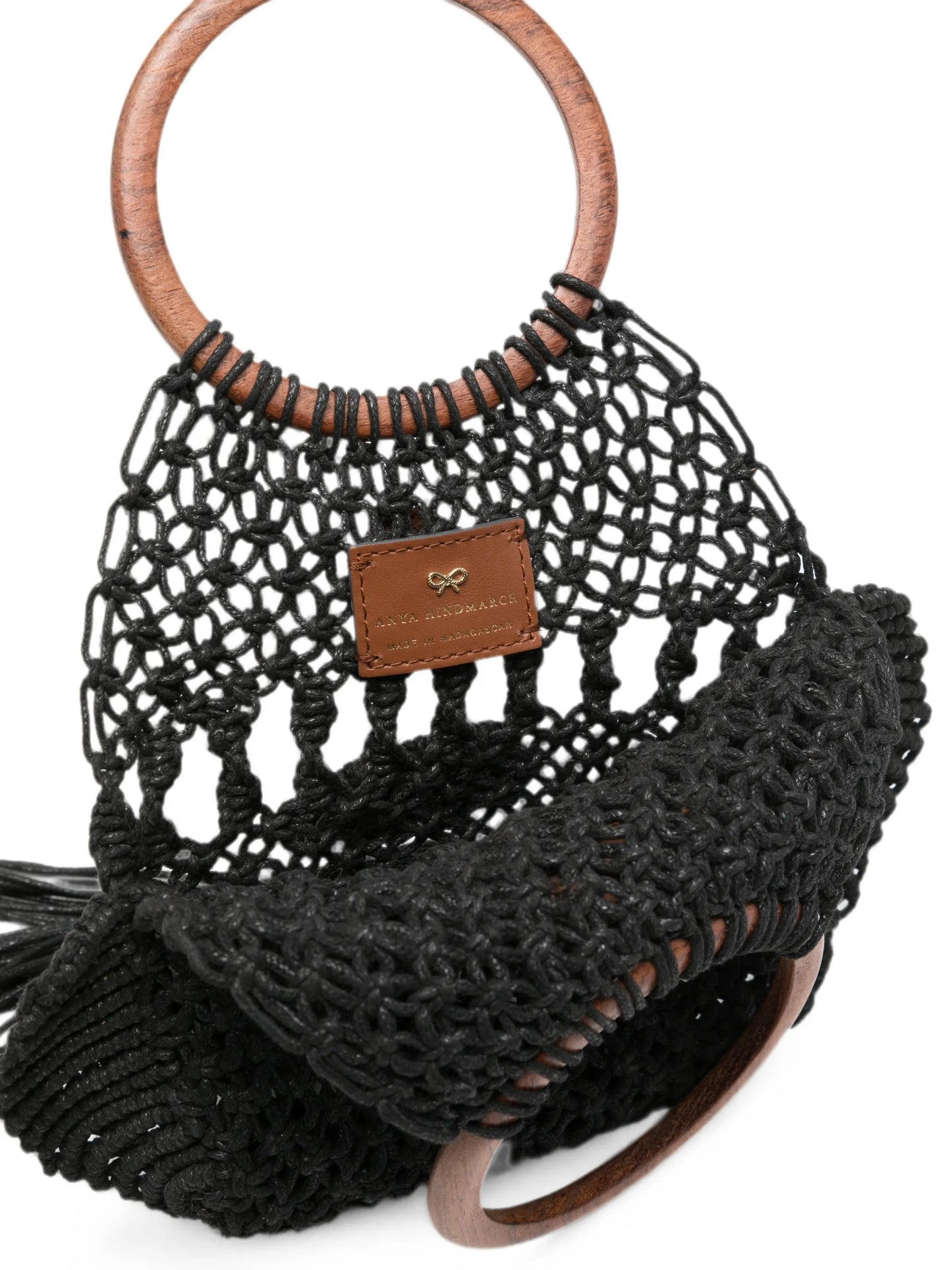 macramé fish clutch bag
