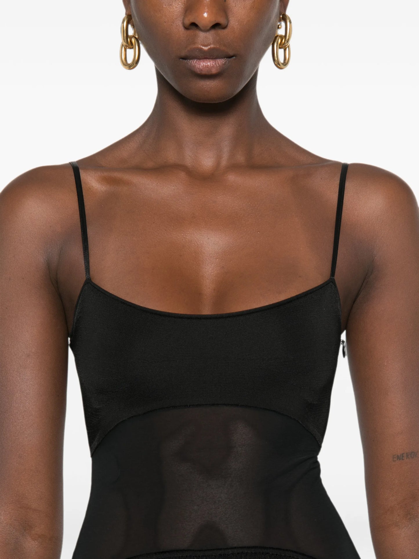 Belladonna mesh-panel maxi dress