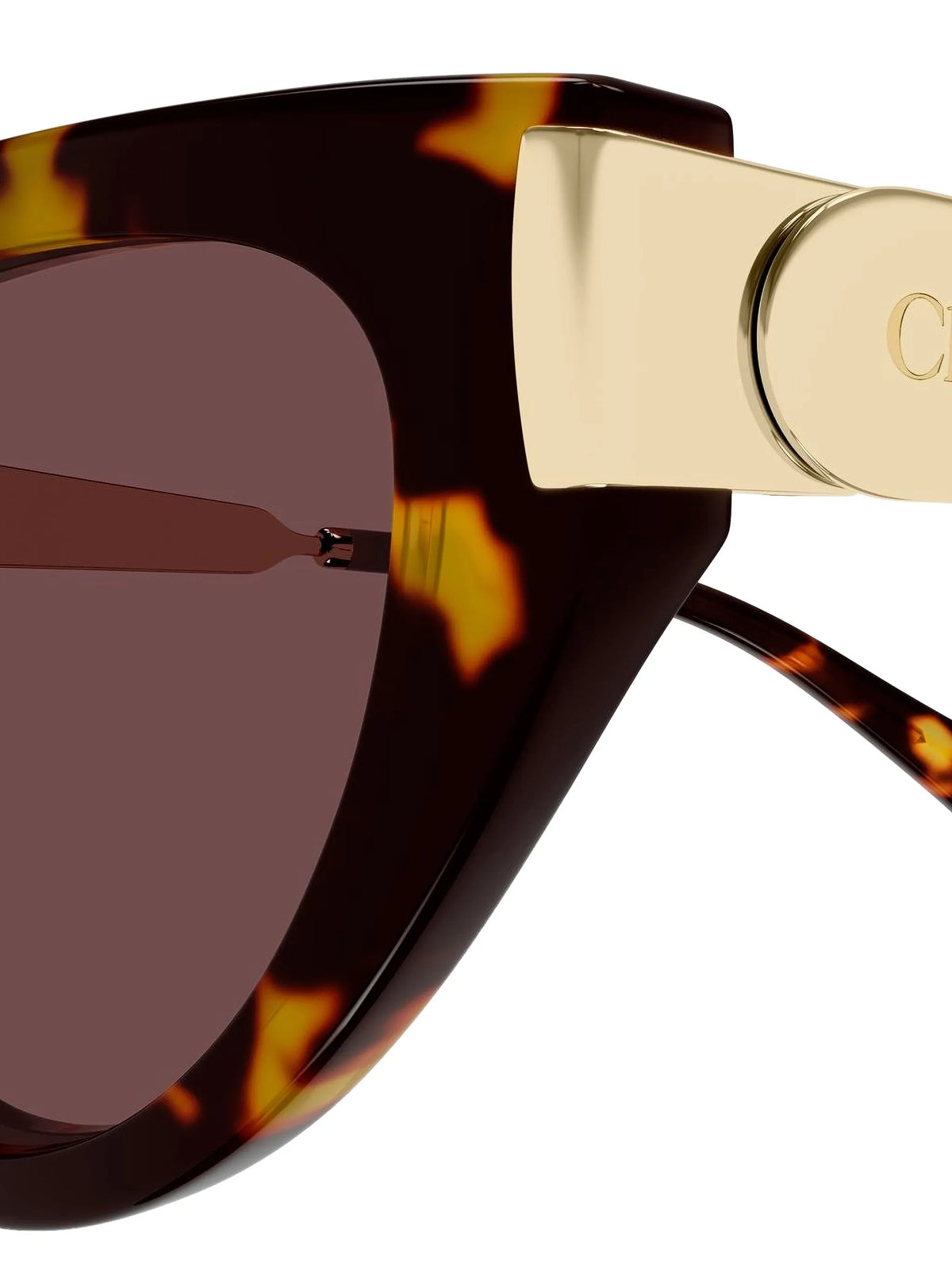 cat-eye tortoiseshell-effect sunglasses