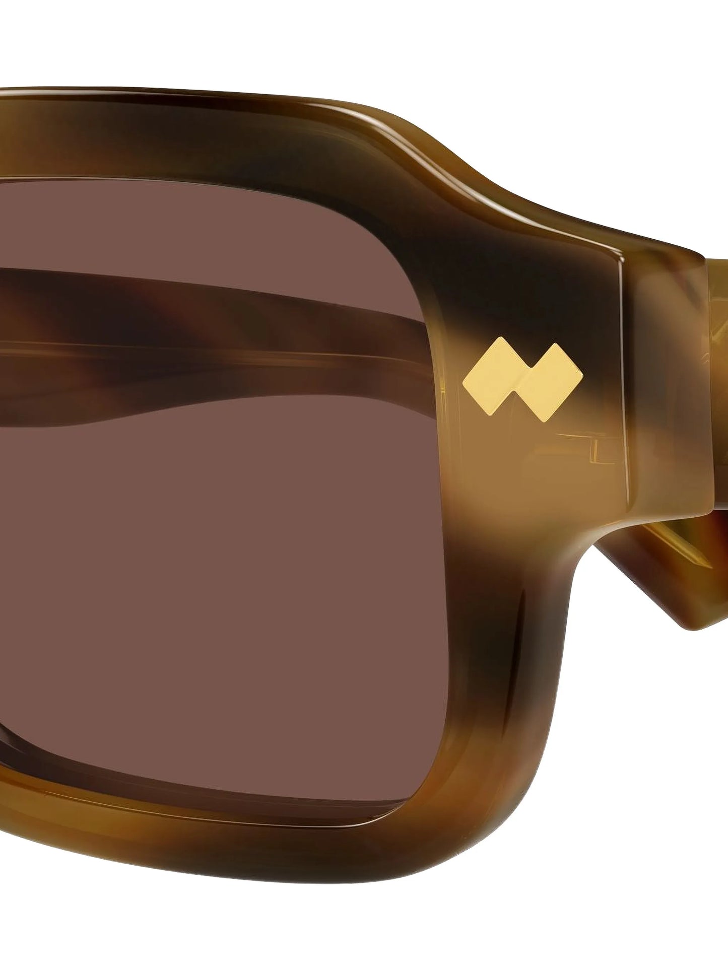 rectangular gold-detail sunglasses