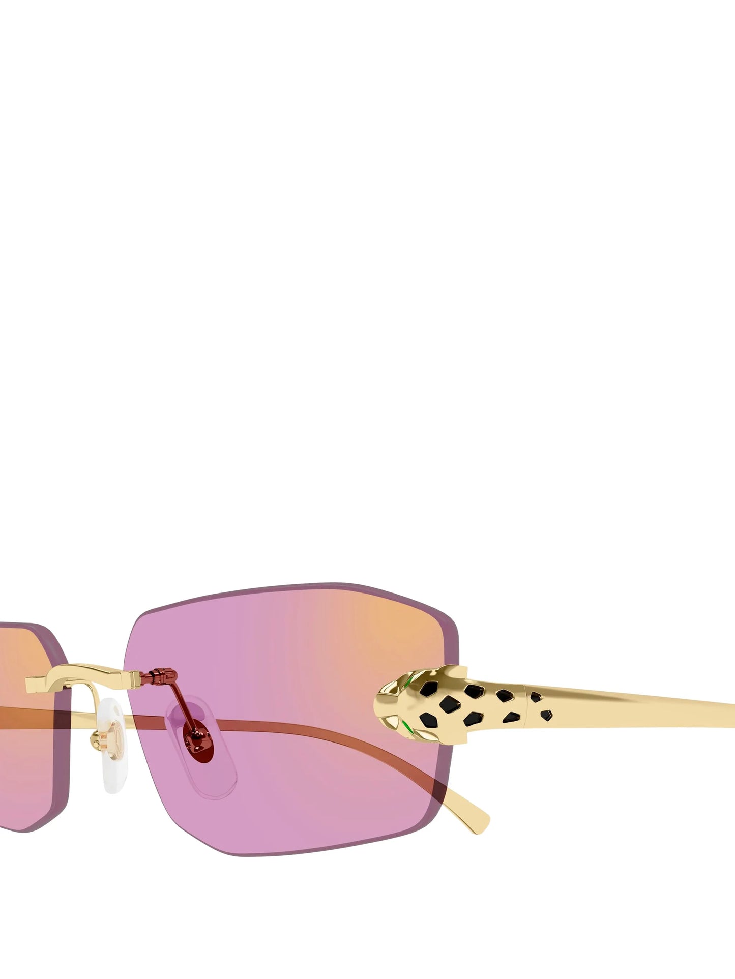 rectangle rimless sunglasses