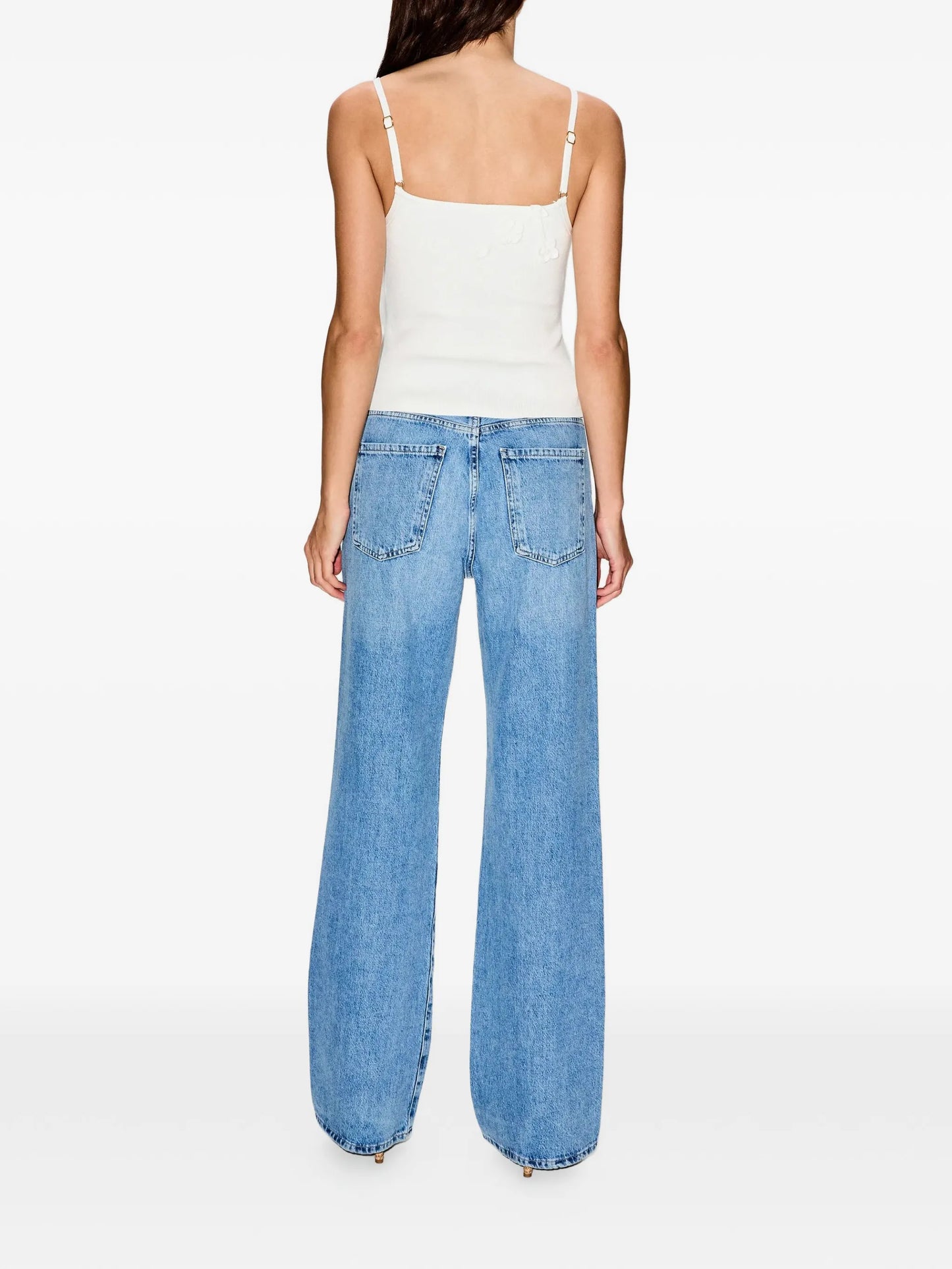 Emiliana floral-appliqué top