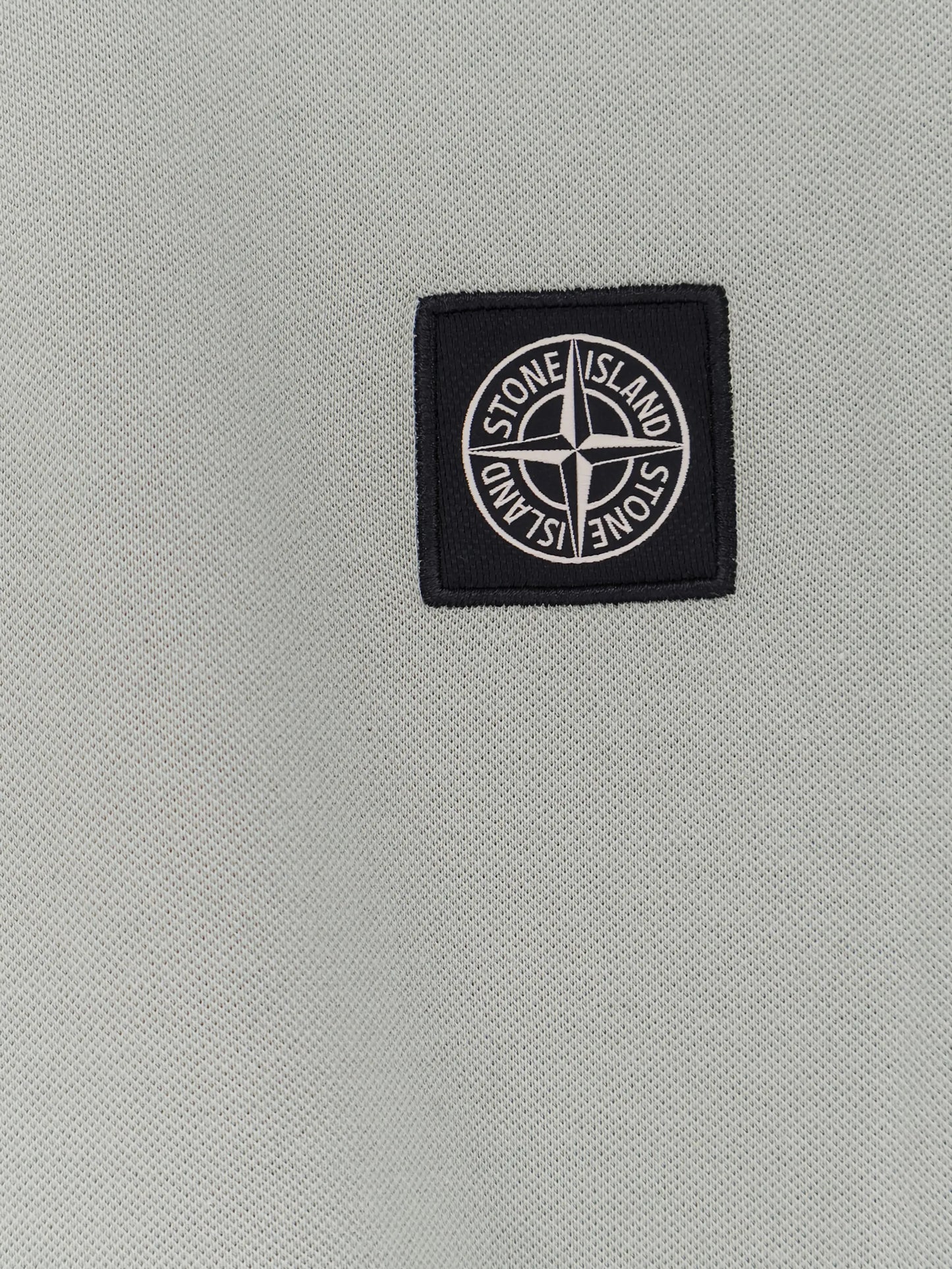 2200008 organic cotton piqué with stretch slim-fit short-sleeve polo shirt with Compass patch