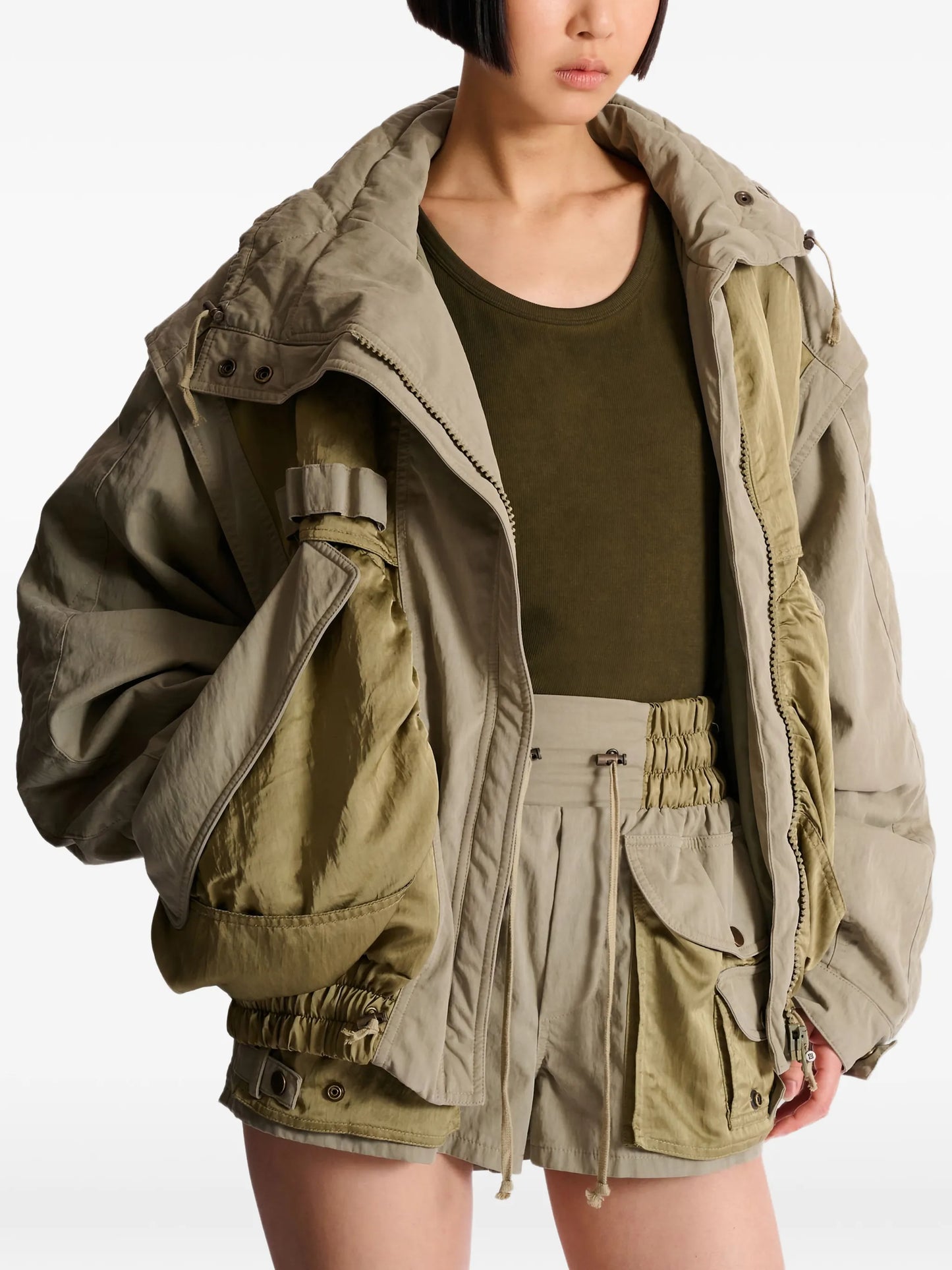 twill cotton bomber jacket