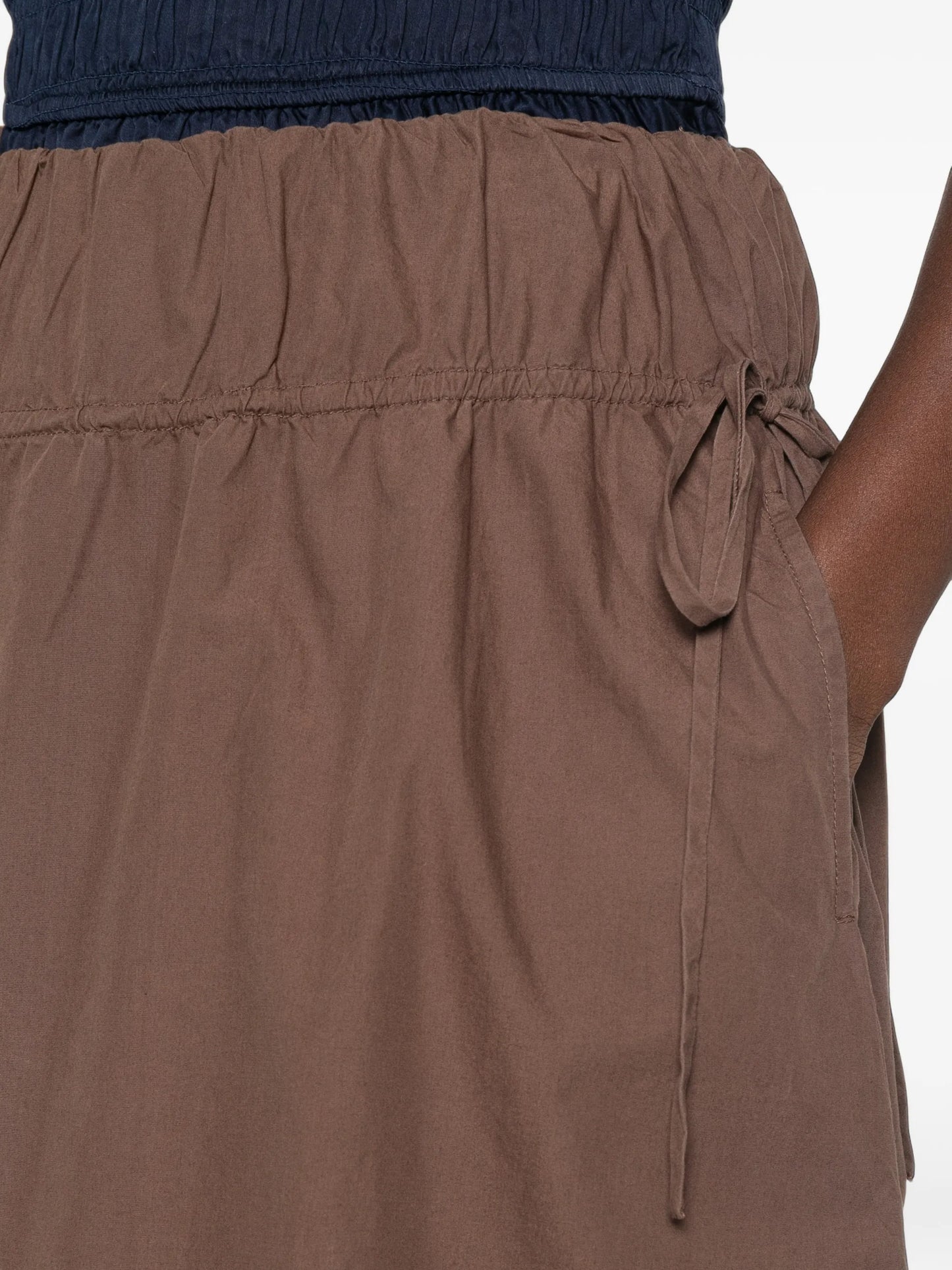 Caspia drawstring midi skirt