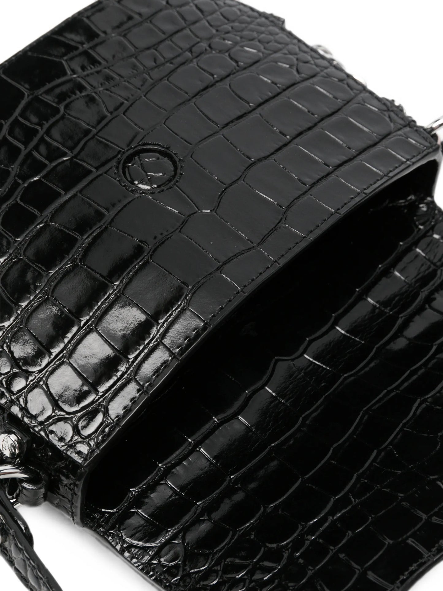 Hunter Flap croc-embossed mini crossbody bag