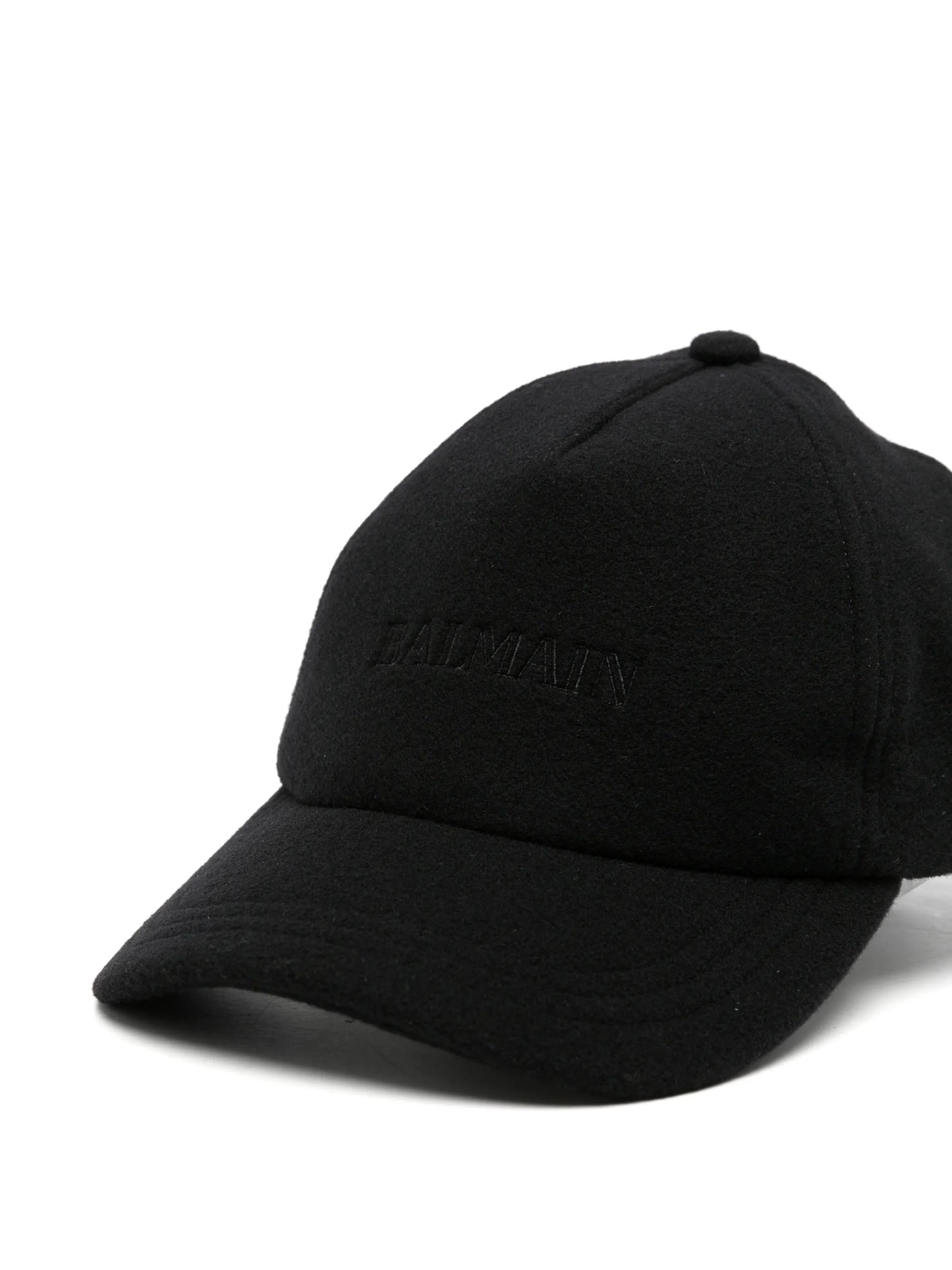 logo-embroidered wool cap