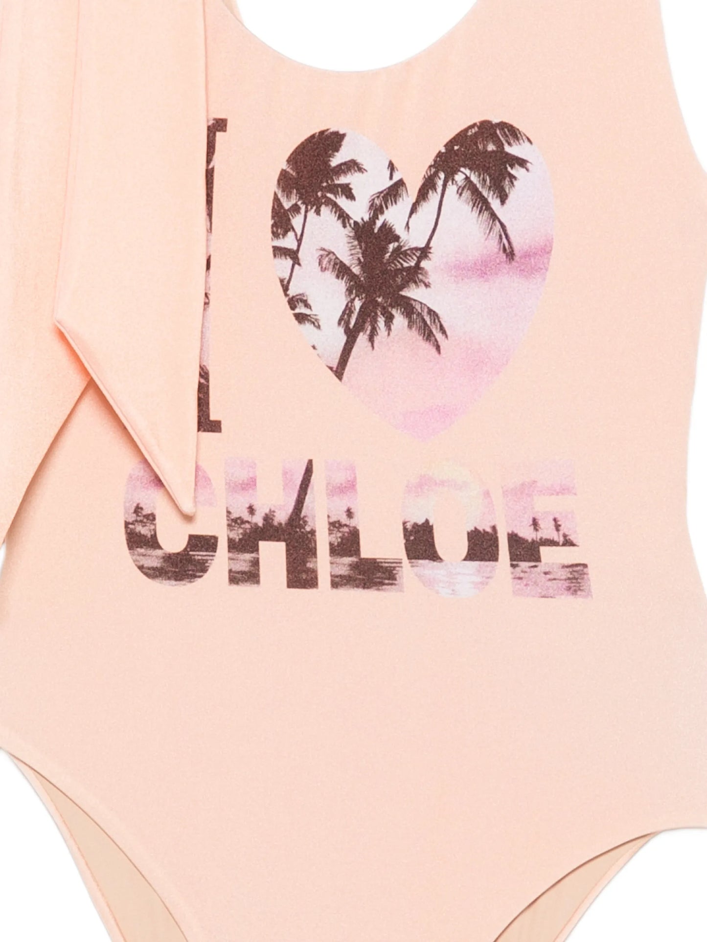 bow-detail graphic-print swimsuit
