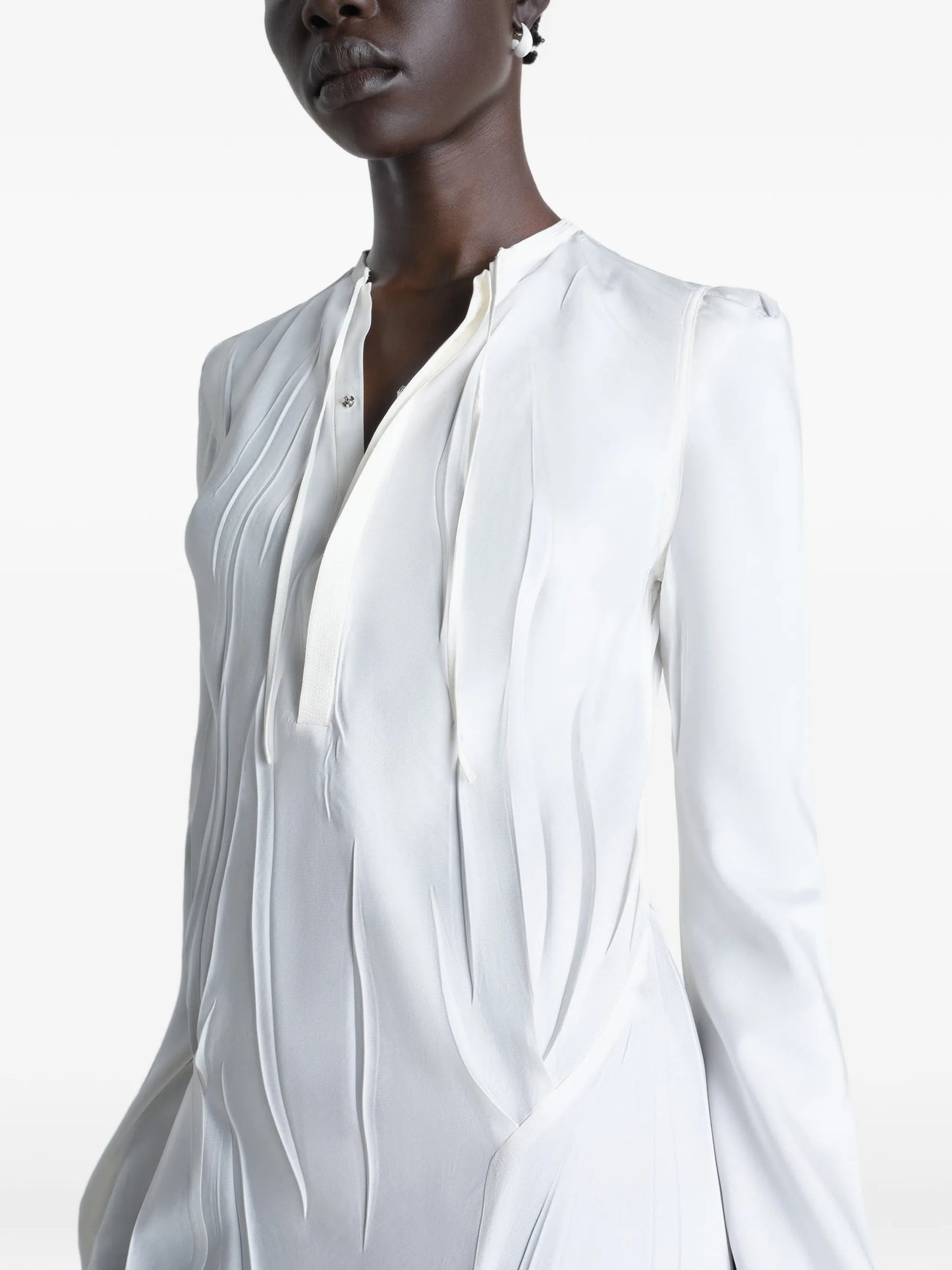 pleated bias dress