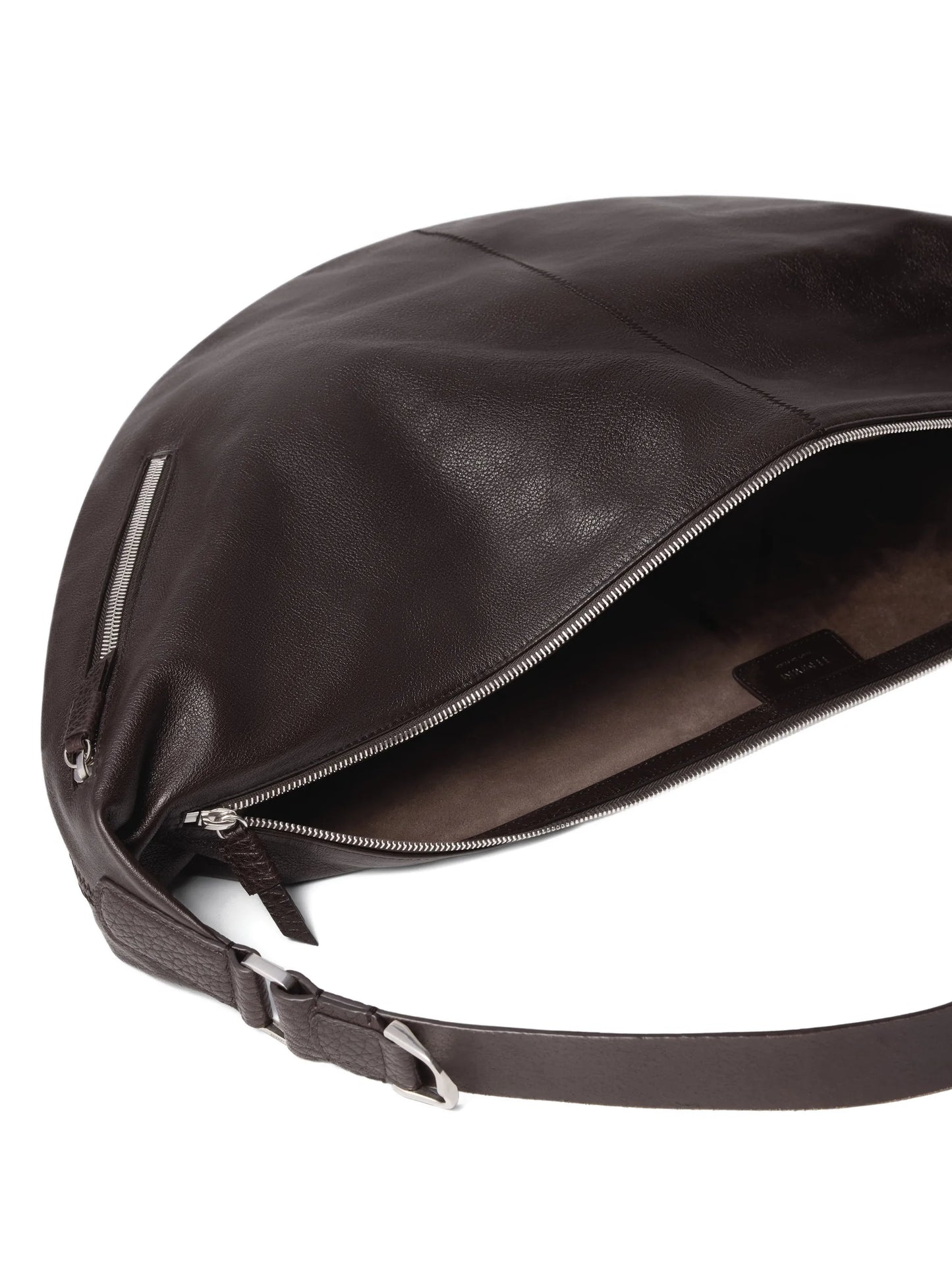 zip leather shoulder bag