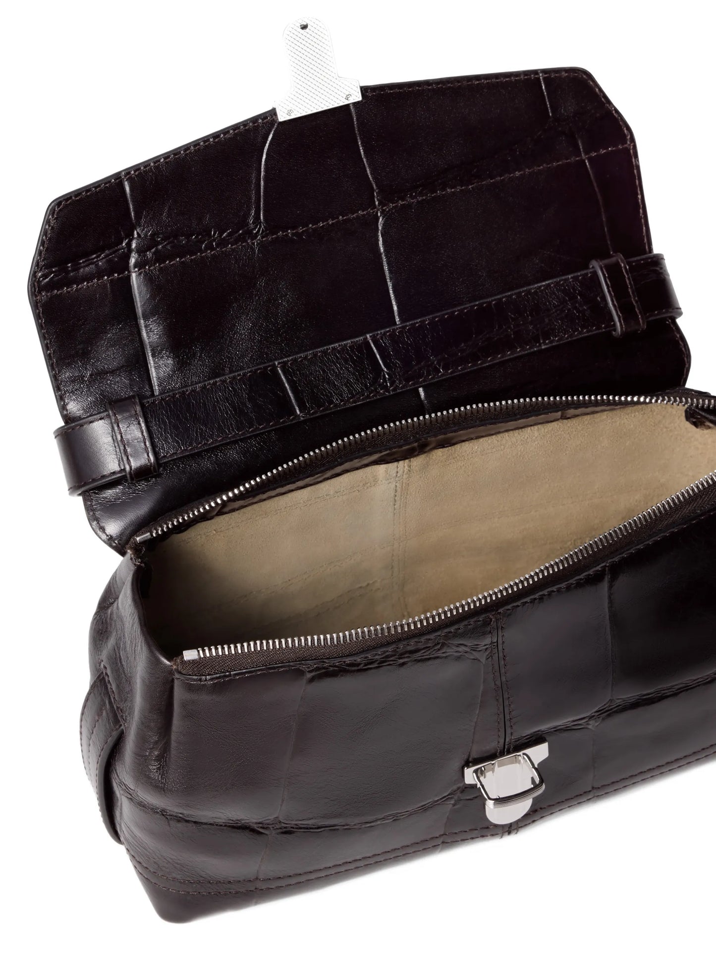 small Gear croco-embossed shoulder bag
