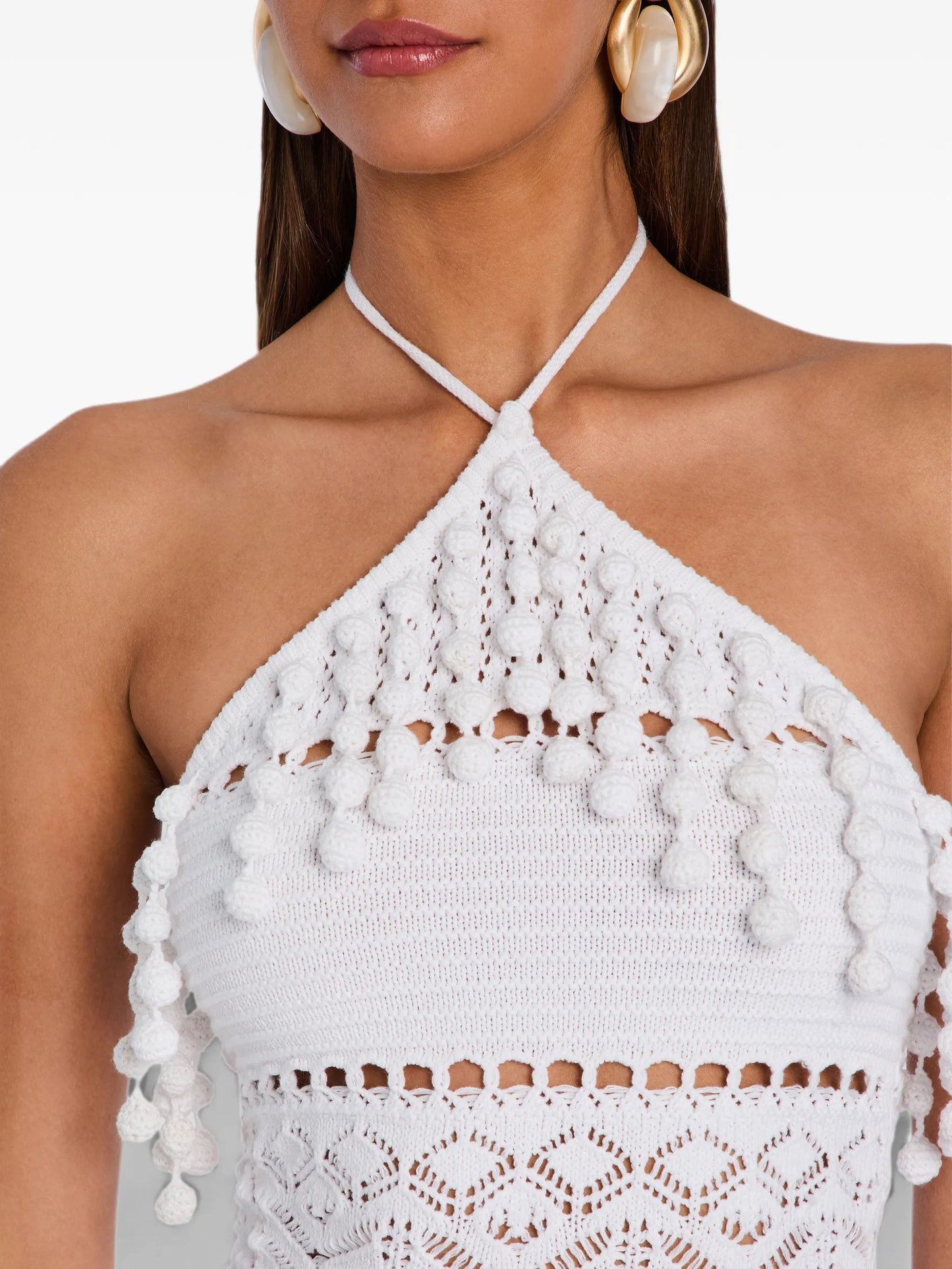 Perette crochet midi dress